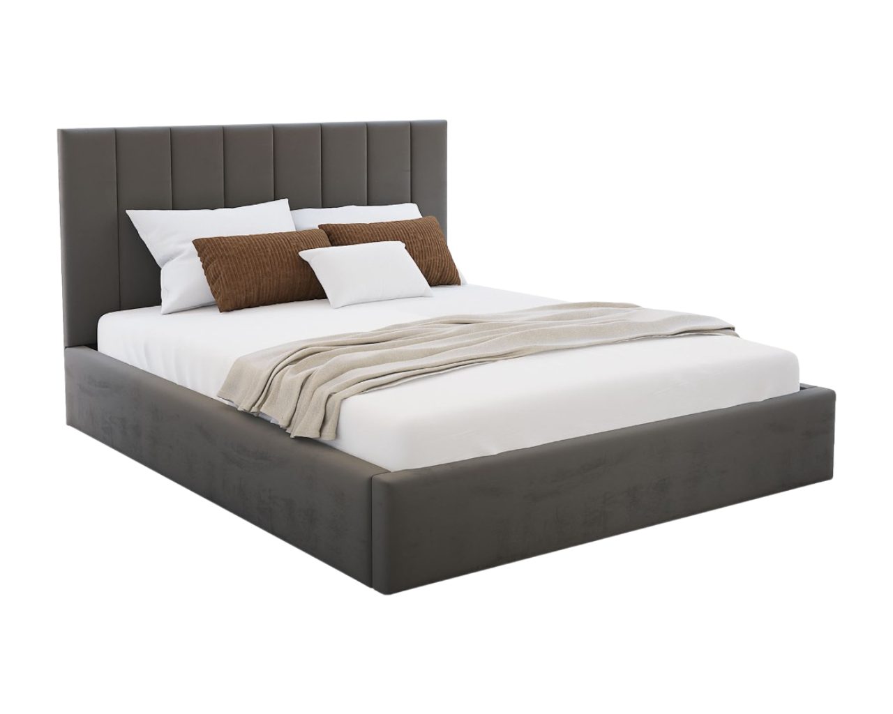 thematys Polsterbett 120x200–180x200 cm – Samt Velours Bett mit Bettkasten & Lattenrost (Optional mit 23 cm Taschenfederkern-Matratze H2, hydraulisches Stauraum – Bild 5 von 5