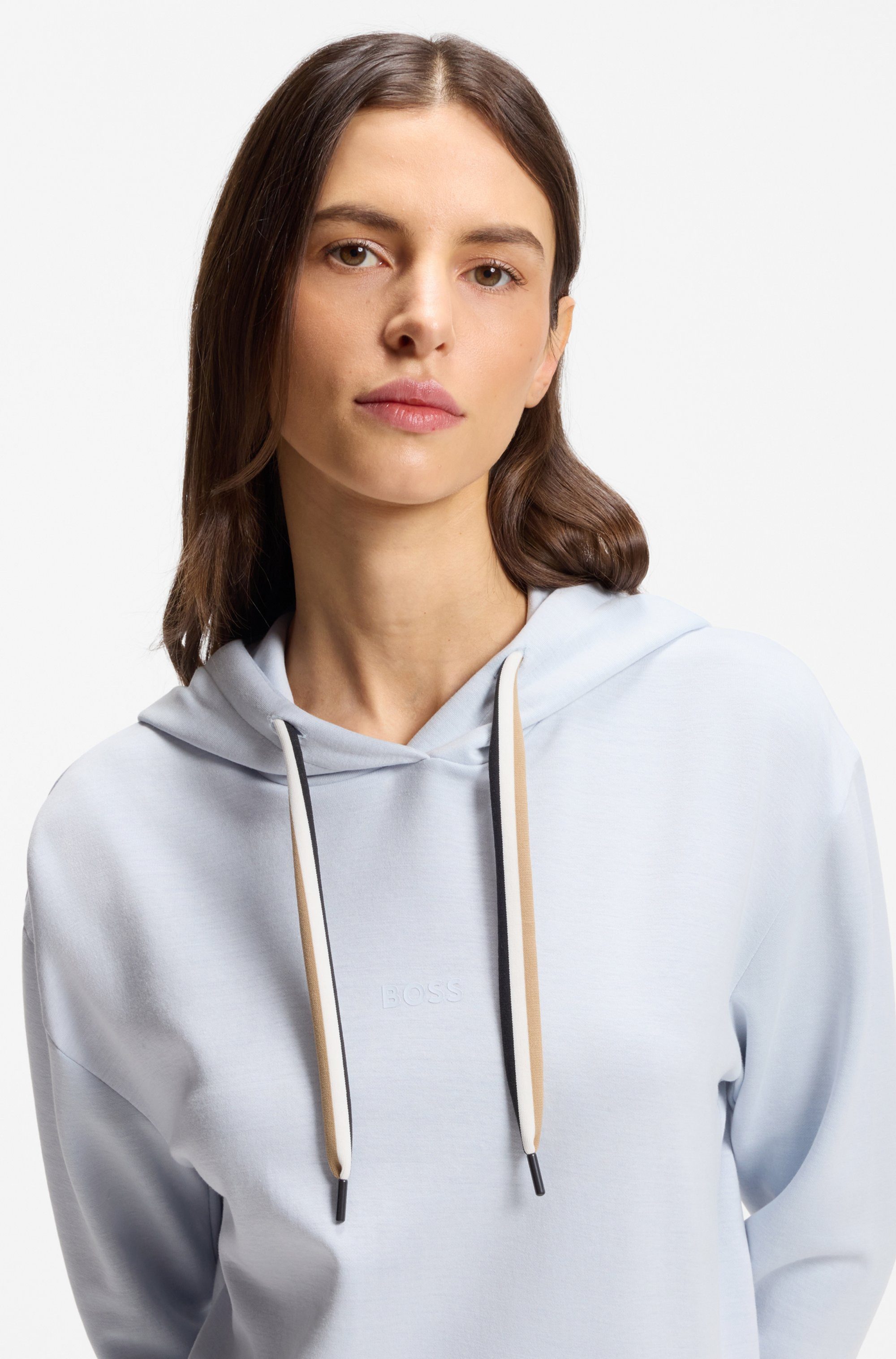 BOSS Hoodie CP Stripe Hoodie mit kontrastfarbener Kordel