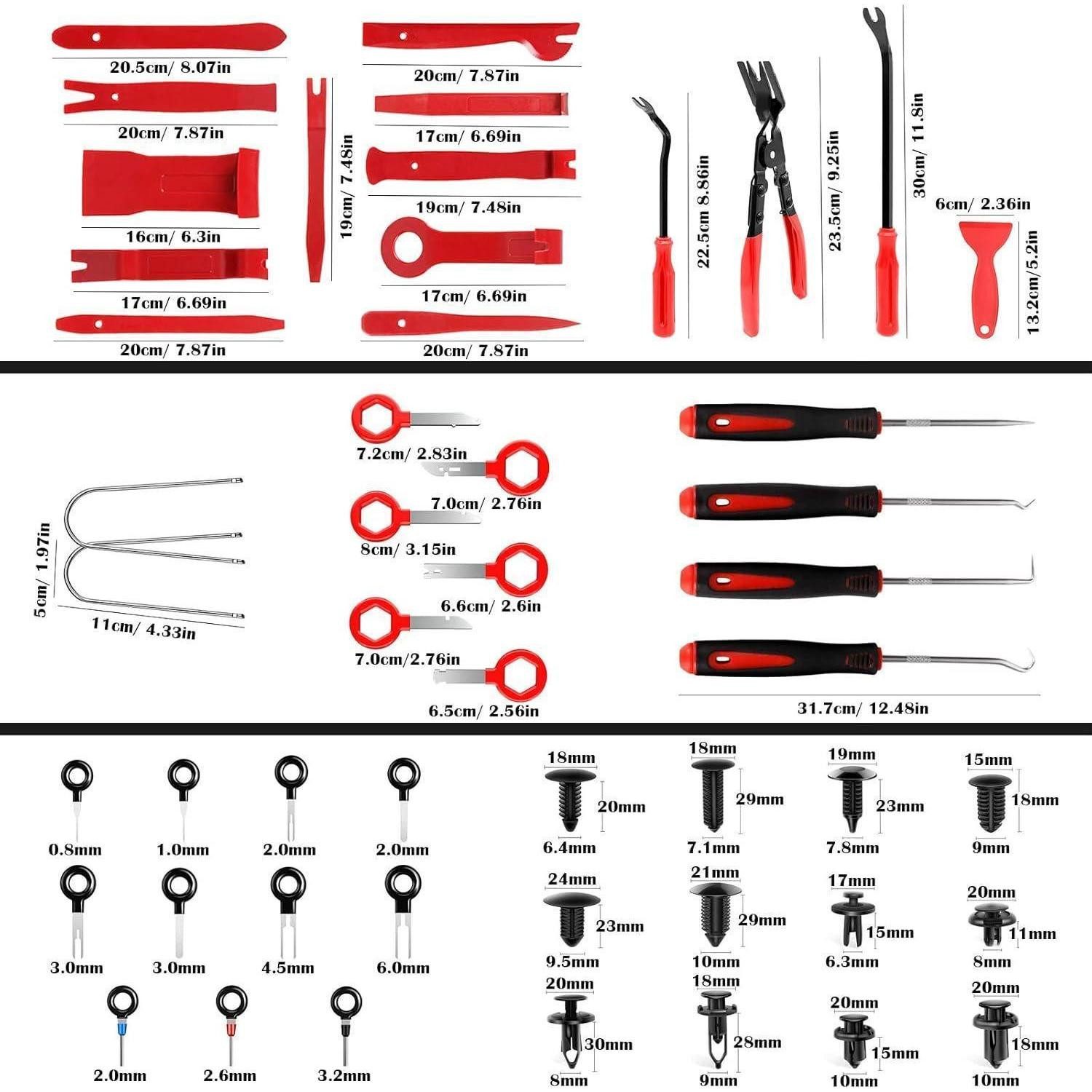 LuxusKollektion Multitool Auto Demontage Werkzeuge inkl. Zierleistenkeile - 280 tlg Profi KFZ