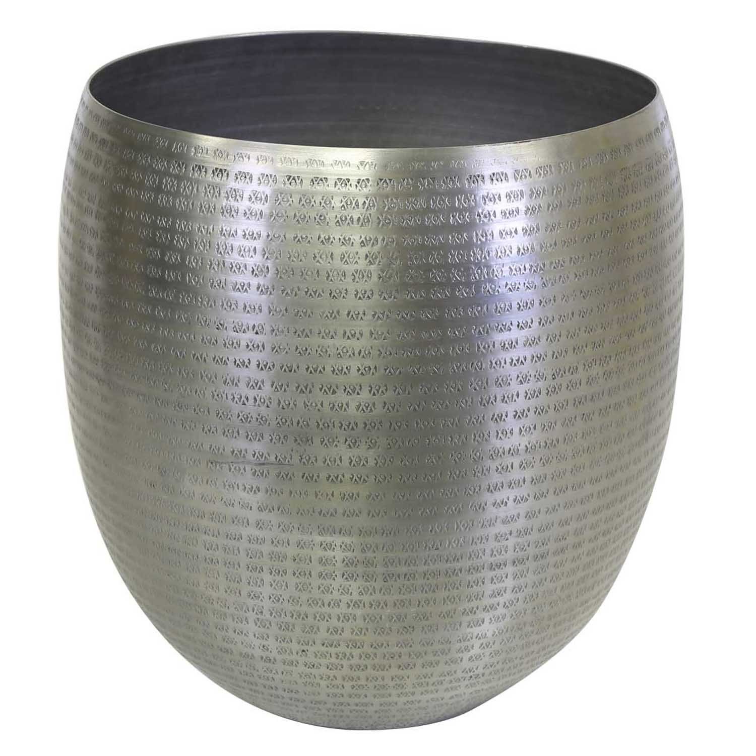 Casa Moro Blumentopf Orientalischer Blumentopf Castellon Silber mit Hammers günstig online kaufen