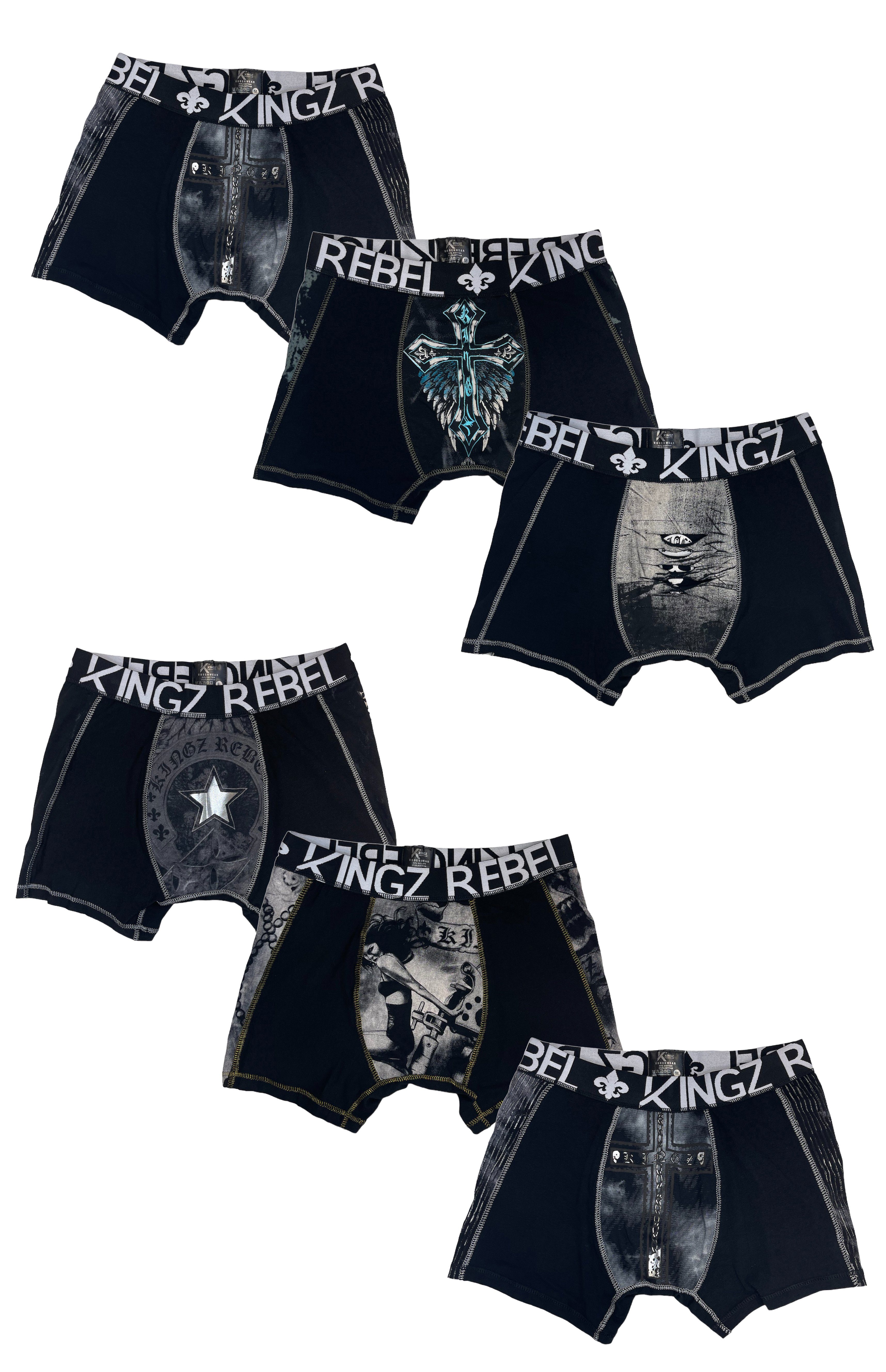 KINGZ Boxershorts KINGZ Herren Boxershorts (6er Pack)