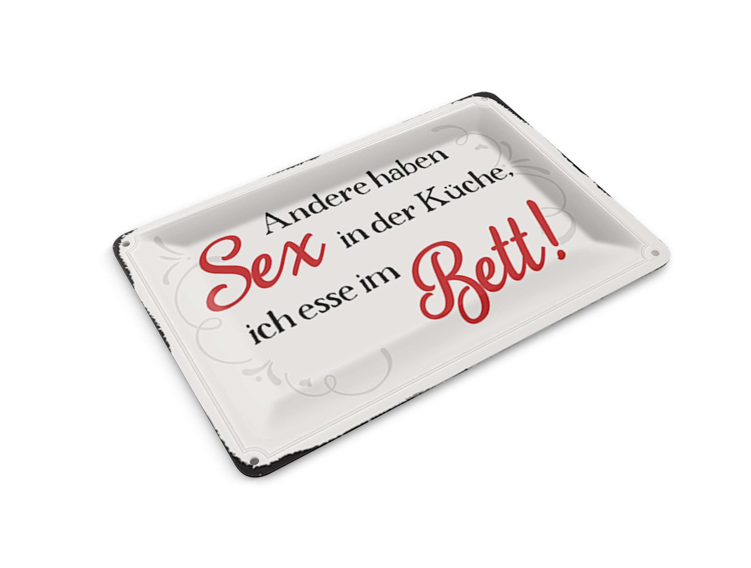 Femer GmbH Postkarte Spruch 14x10 cm Sex in der Küche Bett, unfrankiert