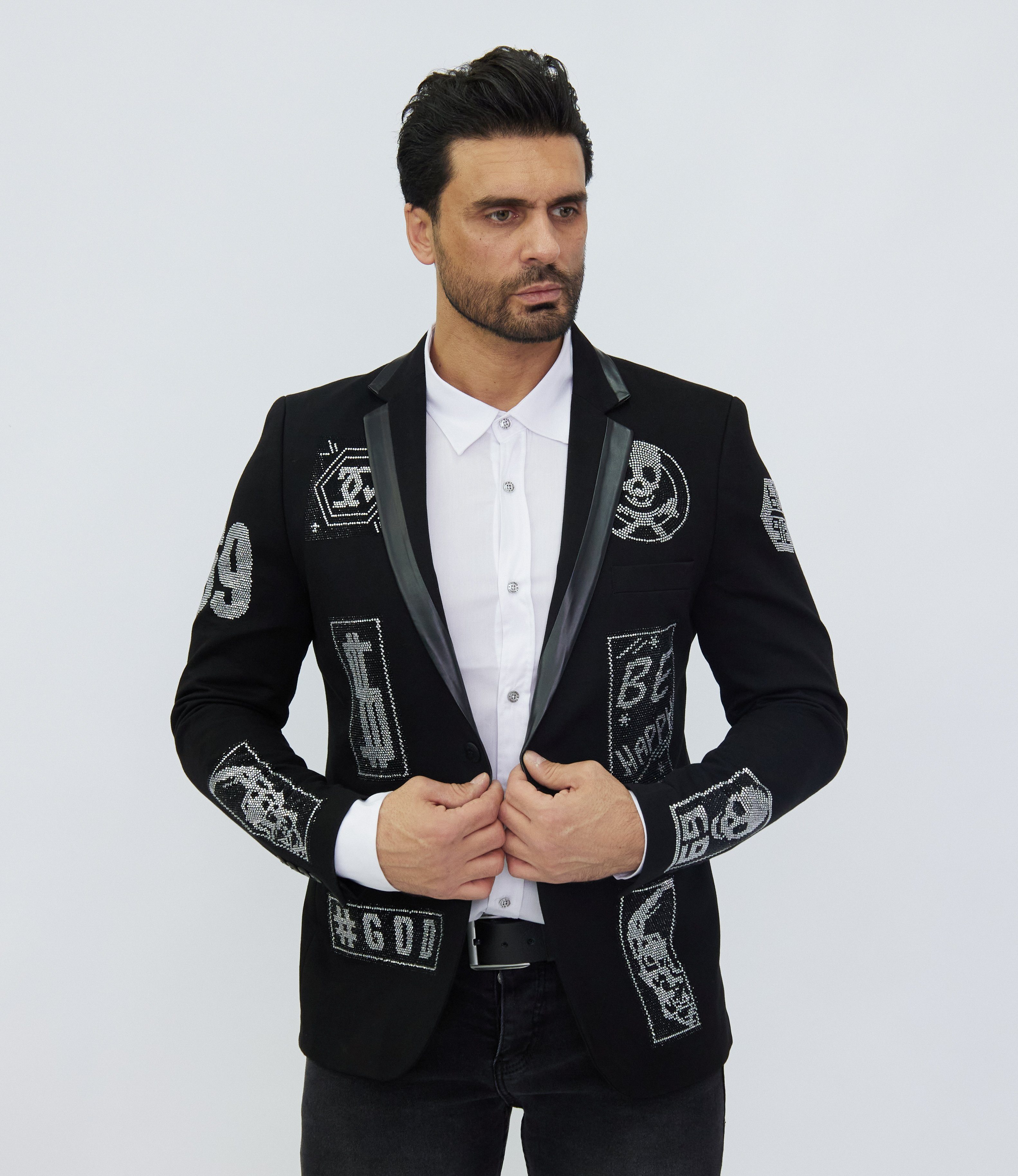 Denim Distriqt Sakko Rockiges Herren Sakkos günstig online kaufen
