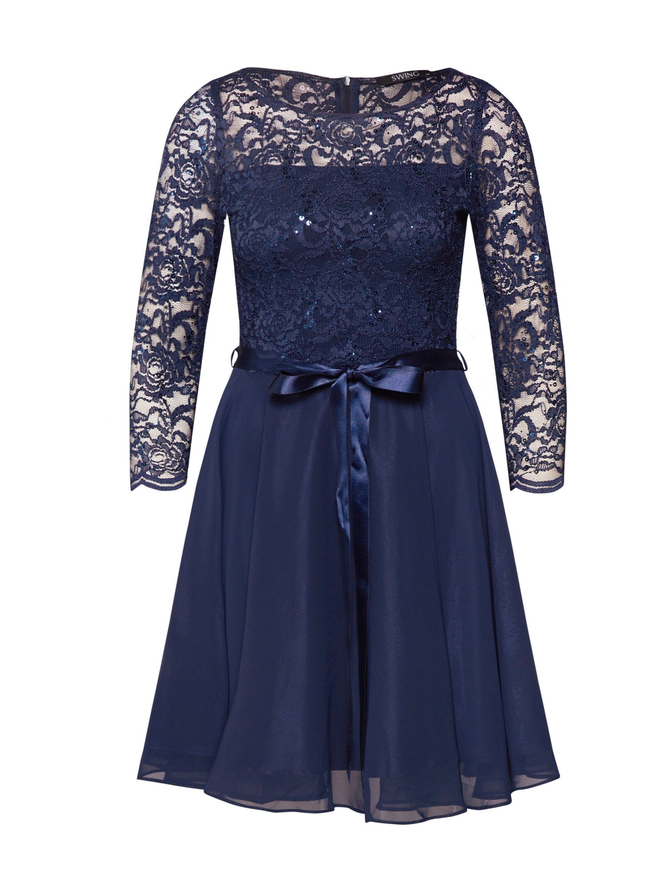 SWING Cocktailkleid (1-tlg) Pailletten