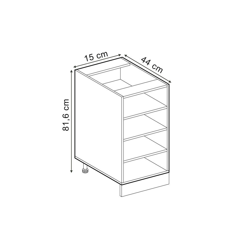 Vicco Unterschrank R-Line, Goldkraft Eiche, 15 günstig online kaufen