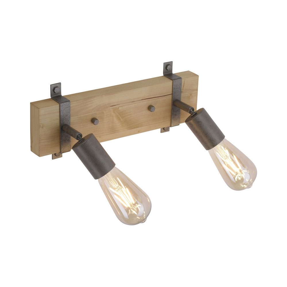 JUST LIGHT LED Deckenleuchte LED Deckenlampe SLAT Vintage, schwenkbar, 2xE27/40W, Industrie Design, schwenkbar