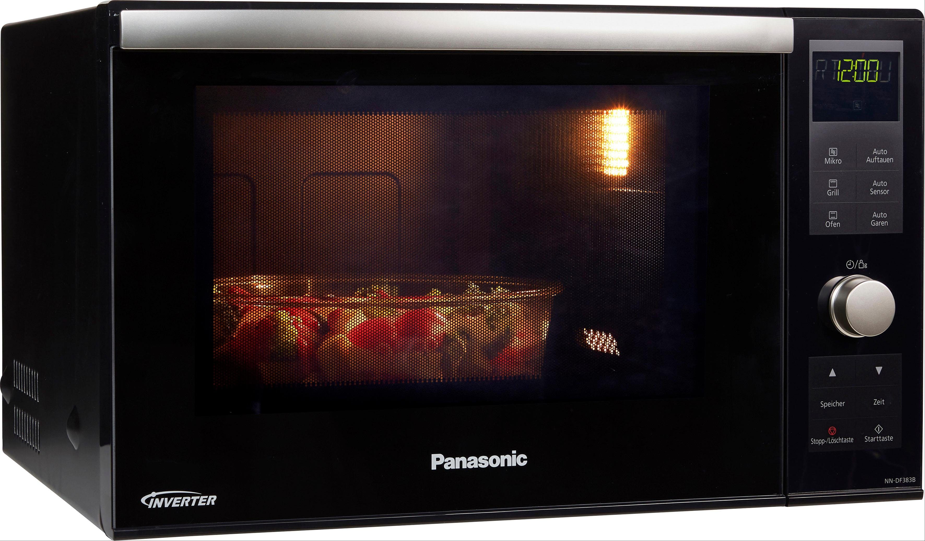 Panasonic Mikrowelle NN-DF383BGPG, Grill, Ober-/Unterhitze, 23 l