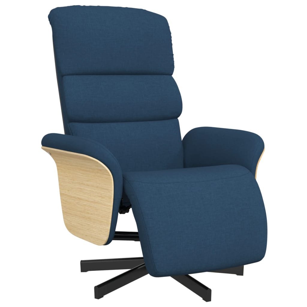 vidaXL Sessel Relaxsessel mit Fußteil Blau günstig online kaufen