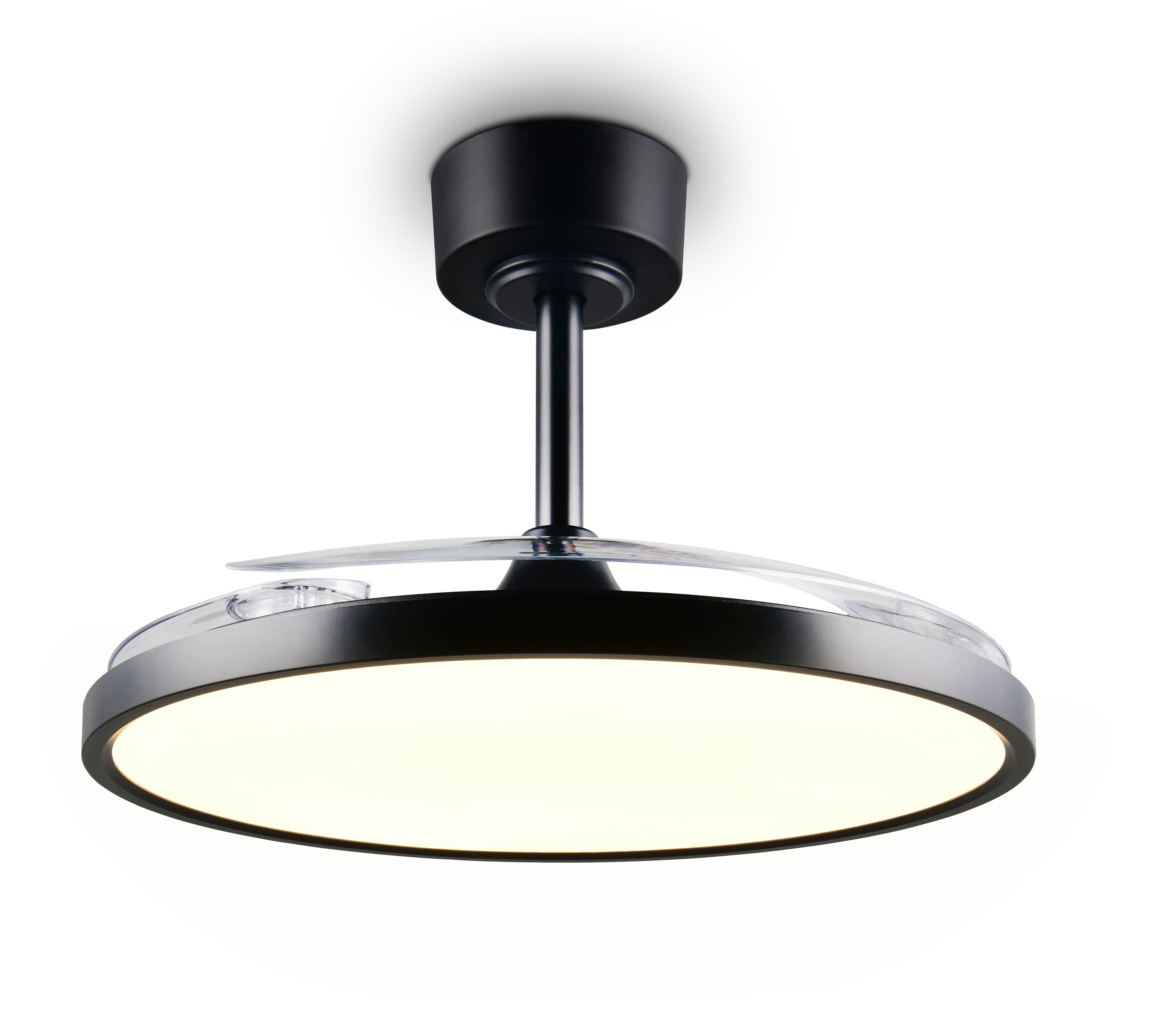 Reality Leuchten LED Deckenleuchte KASFJORD mit Ventilator, Deckenventilator mit Licht inklFernbedienung, CCT - über Fernbedienung, Dimmfunktion, Memoryfunktion, Nachtlichtfunktion, Timerfunktion, Ventilatorfunktion, getrennt schaltbar, mehrere Helligkeitsstufen, LED fest integriert, warmweiß - kaltweiß, 6 Geschwindigkeiten Timer Vor- & Rücklauf LED dimmbar CCT Nachtlicht