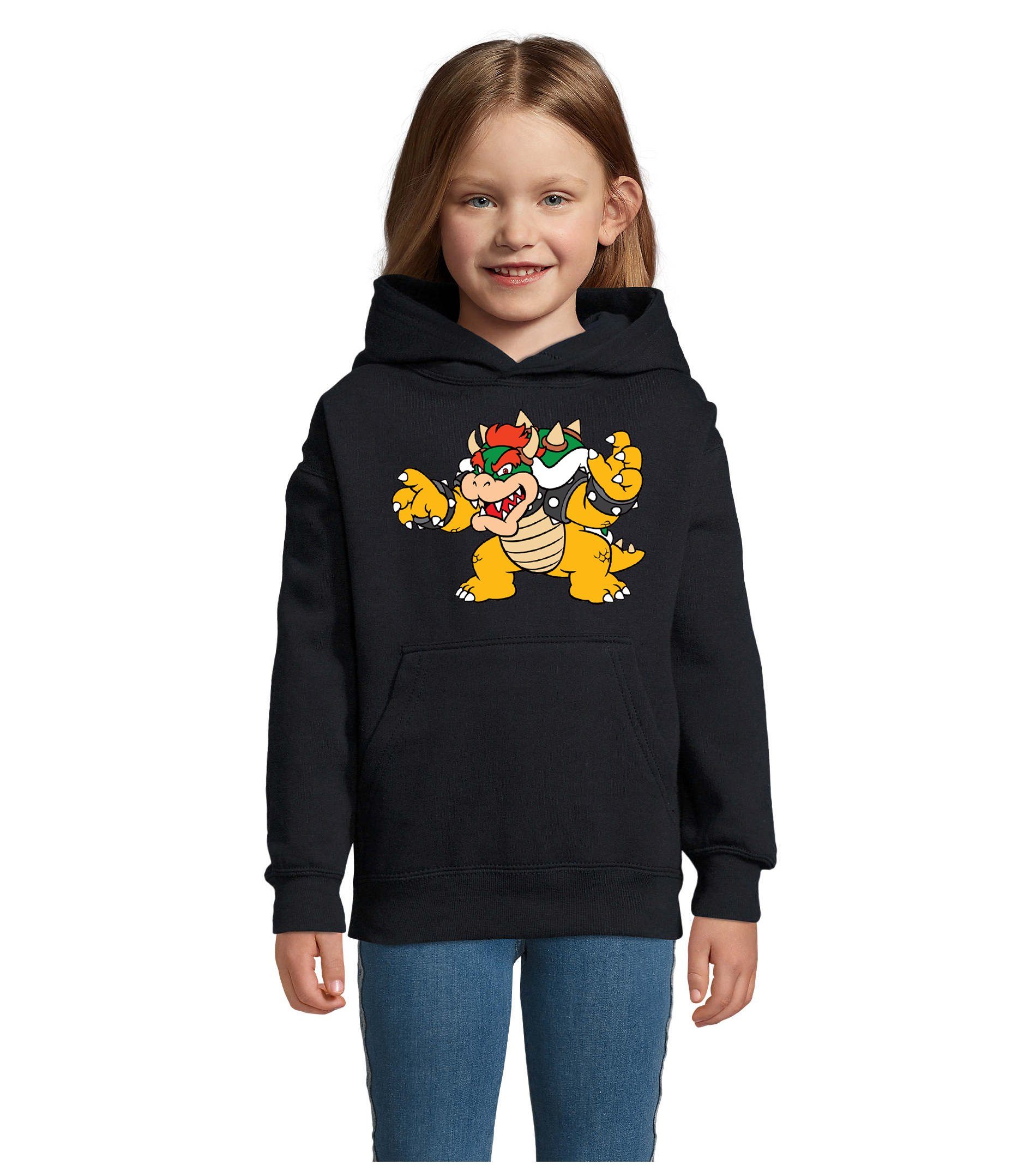 Kinder Game Luigi Yoshi Gamer Bowser mit Hoodie Gaming Blondie Brownie Mario Konsole Nintendo Kapuze Navyblau &