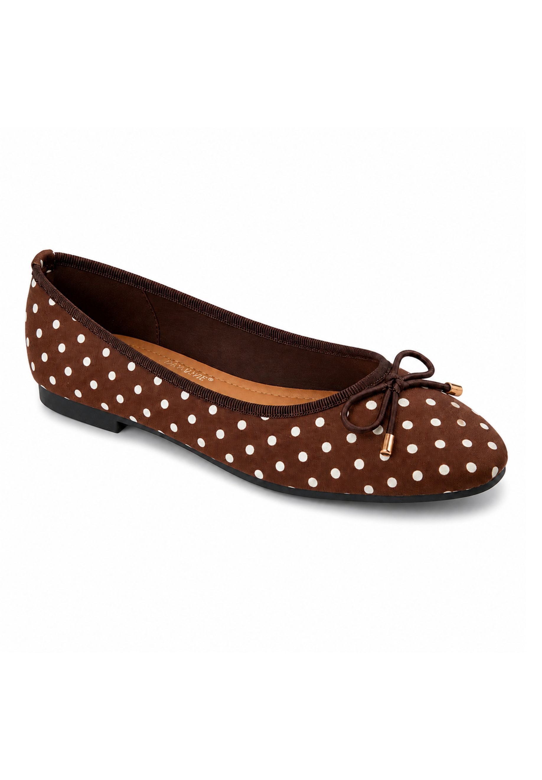 Day Vine Damen Ballerinas im Polka Dot Look mit Schleife für feminine Styles Ballerina