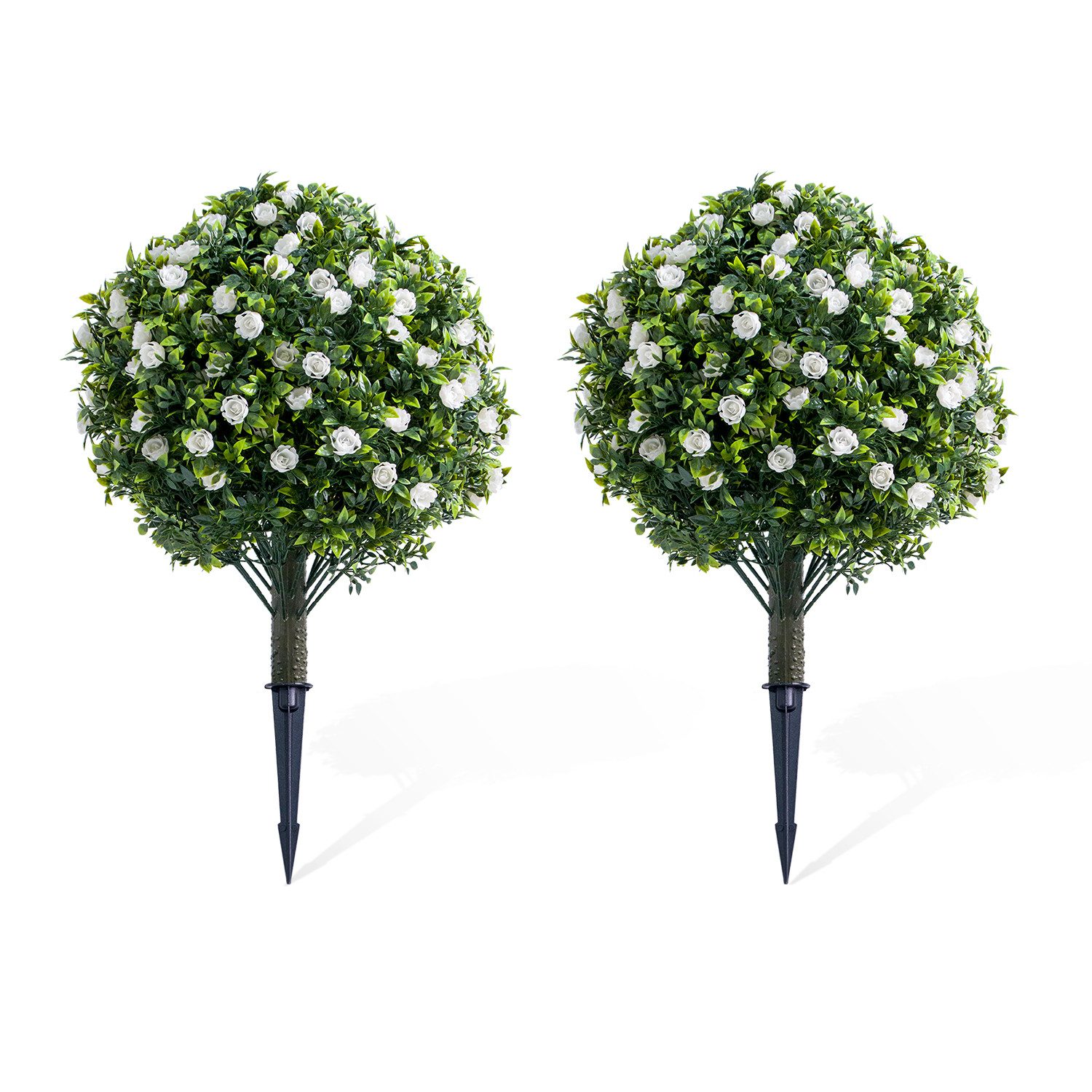 Kunstbaum Künstliche Kugelbäume Mit Erdspieß Für Innen Und Außen, GarveeMore, Höhe 60 cm