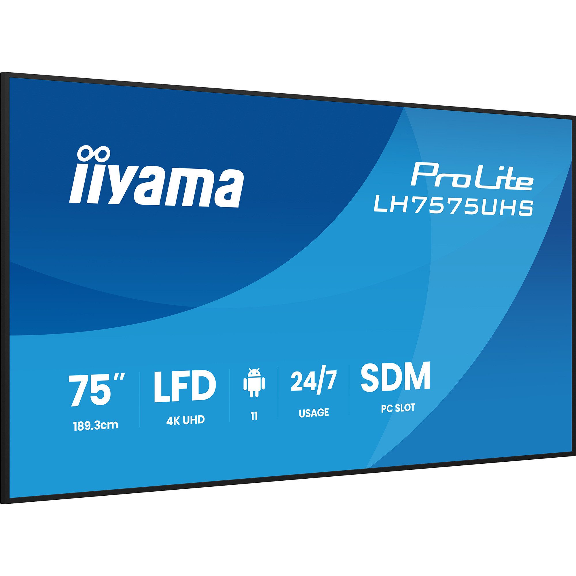 Iiyama iiyama ProLite LH7575UHS-B2AG, Public Display, TFT-Monitor (3840 x 2160 px)
