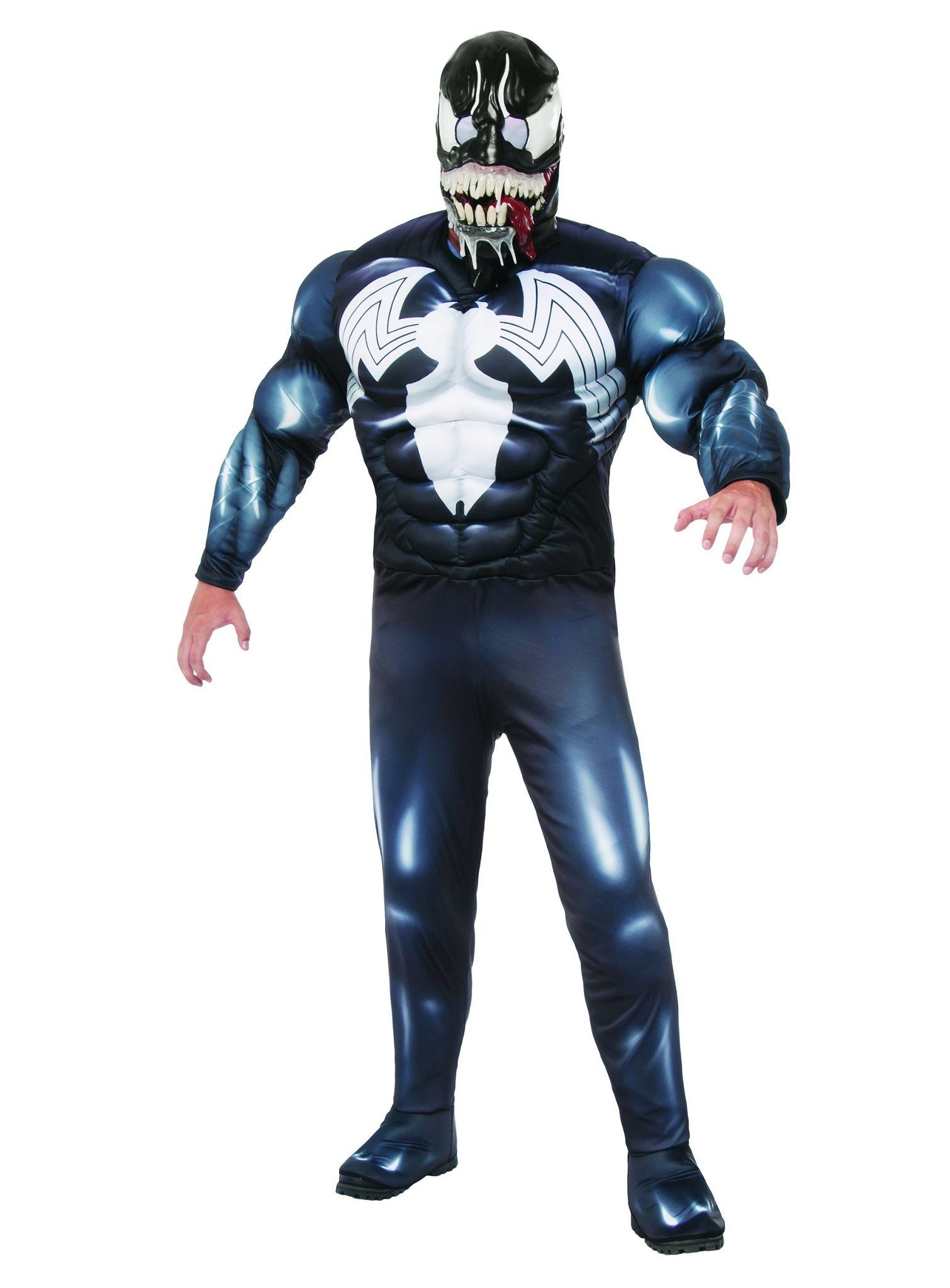 Rubie´s Kostüm Comic Venom, Gepolstertes Marvel Superheldenkostüm im Comic-Stil