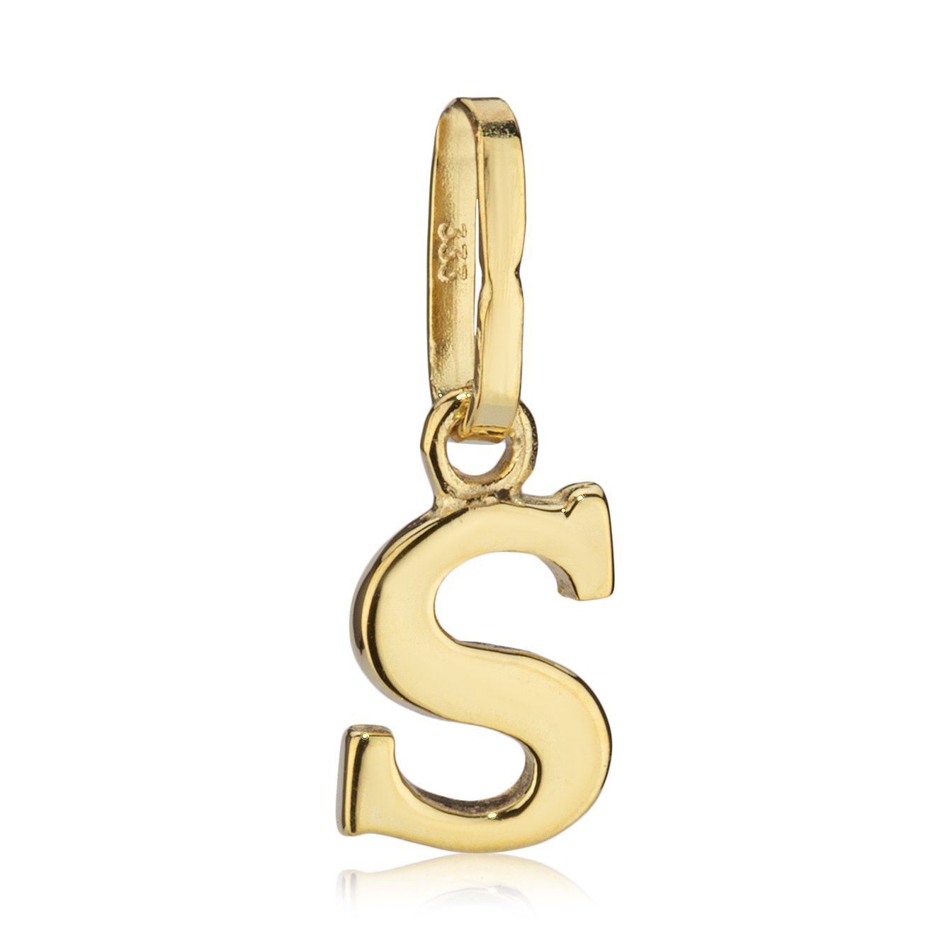 Buchstabenanhänger Kettenanhänger kleiner Buchstabe S 333 Gelb Gold 6