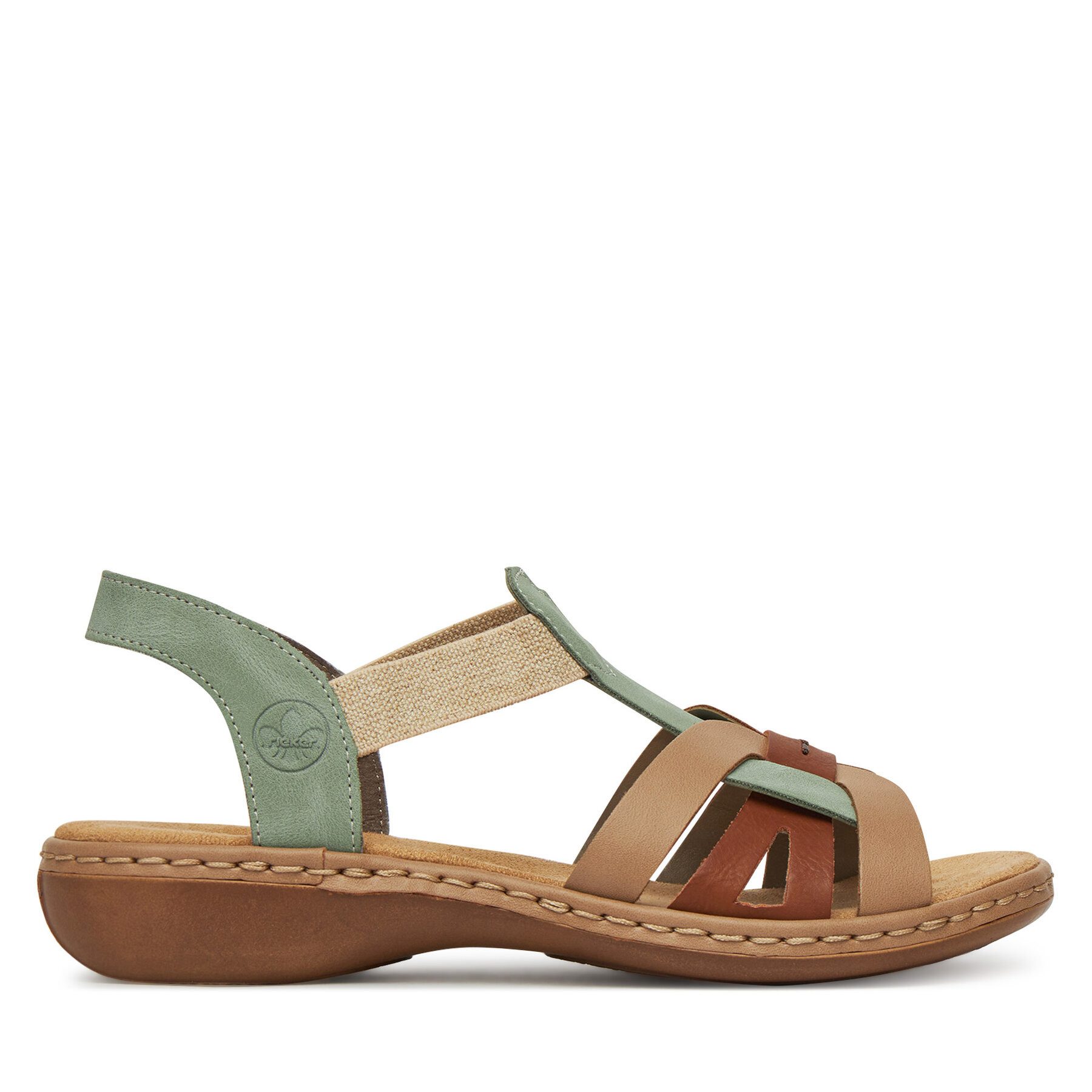 Rieker Damen-Sandalen Grün 65918-52 Sandale
