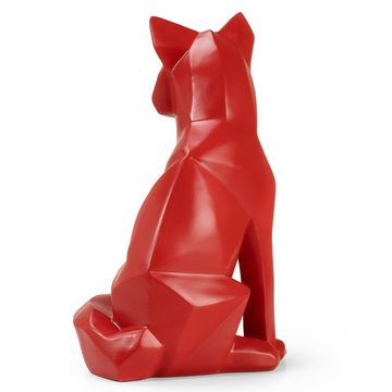 Moritz Dekofigur Polygonal Fuchs rot, Polyresin Figuren Deko Geschenk Geometrische Figur Modern Dekor