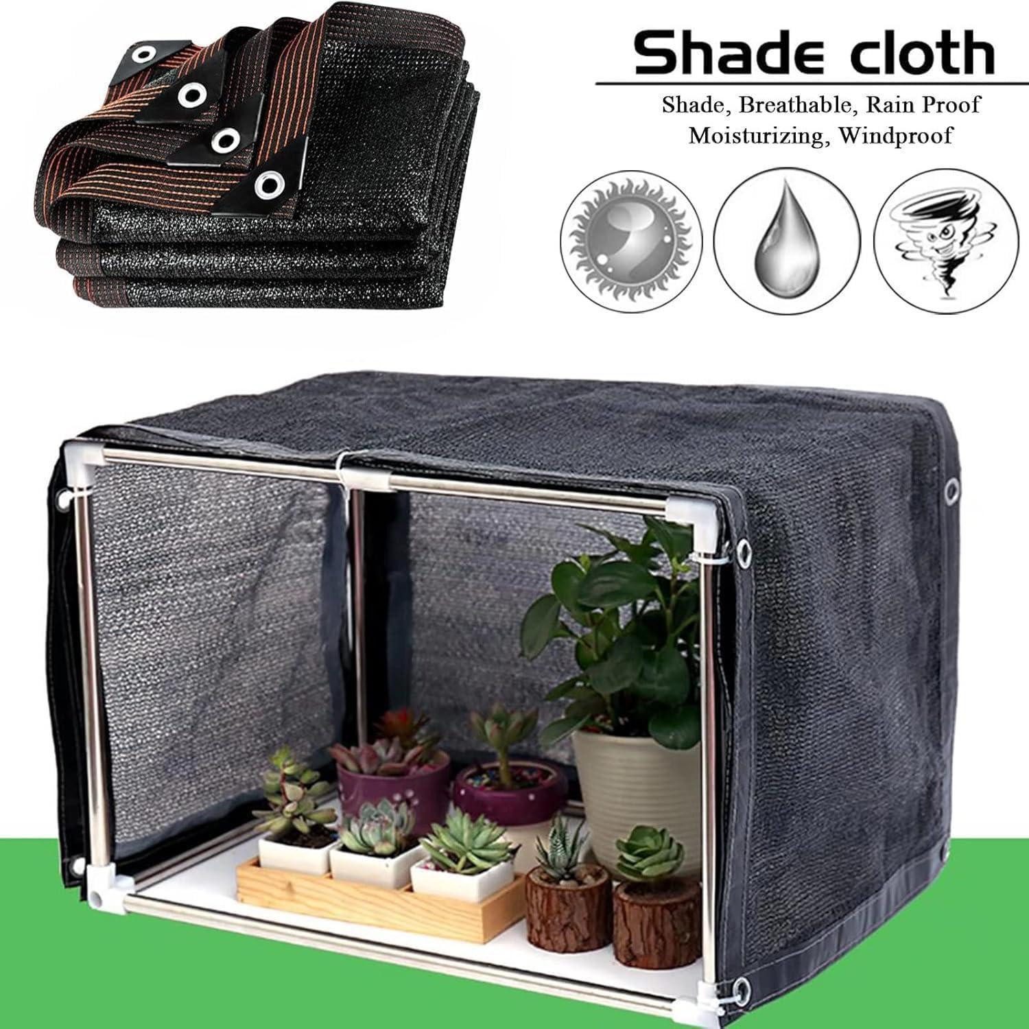 LuxusKollektion Sonnensegel Schattentuch Sonnenschutz Pergola Terrasse Ösen Schwarz 90 6.5ftX3ft