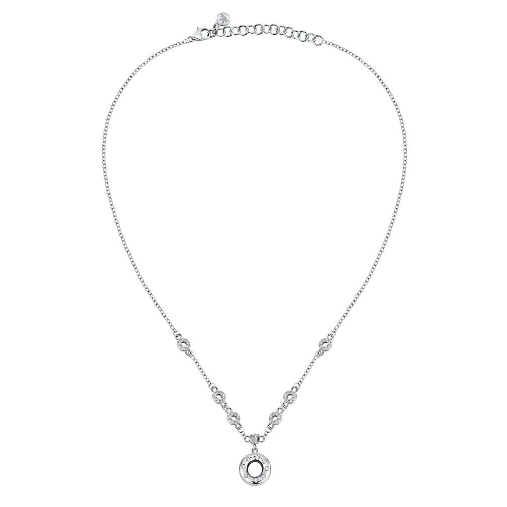 Kette mit Einhänger Glittering steel necklace with Bagliori crystals SAVO04
