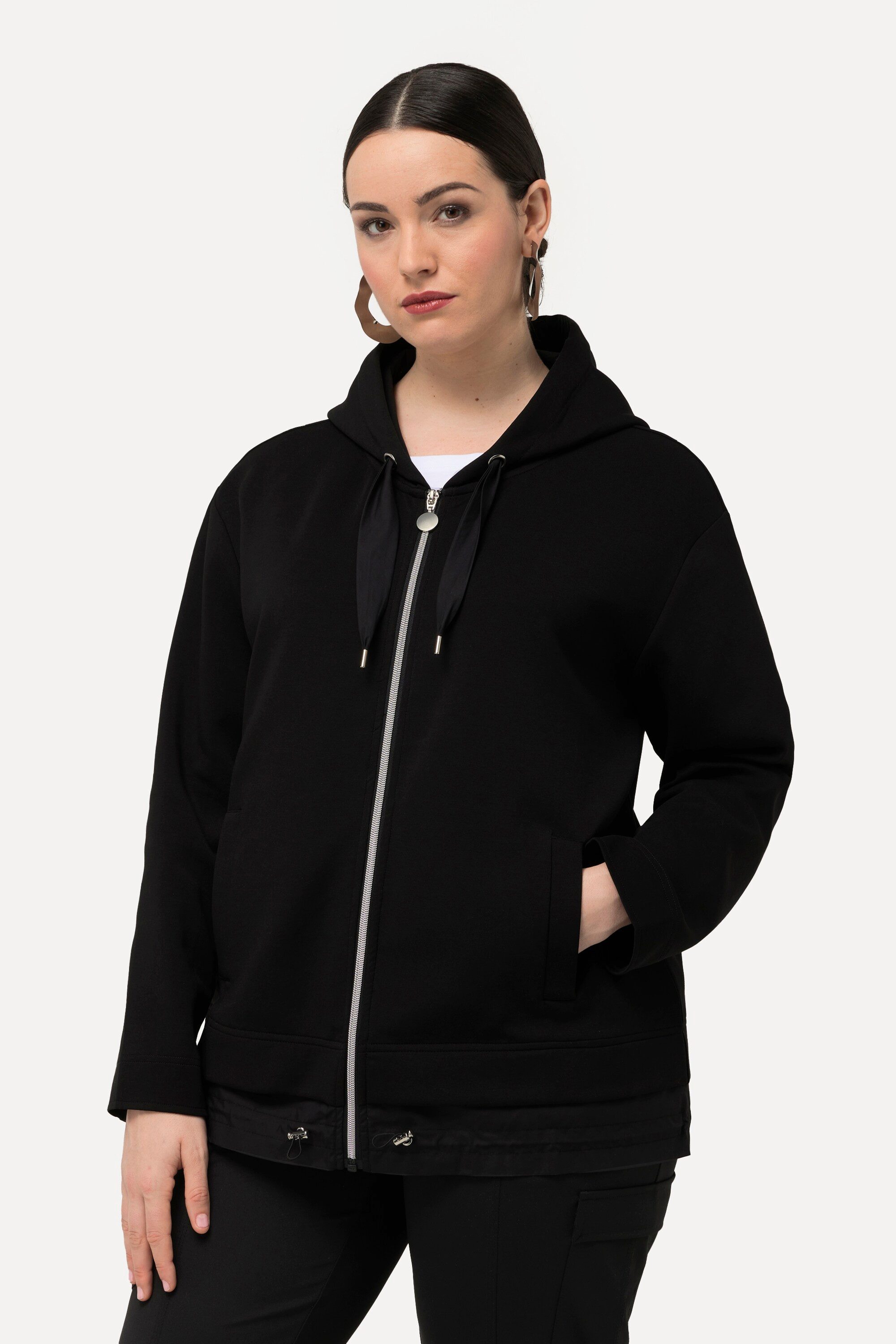 Ulla Popken Sommerjacke Kapuzenjacke Bindeband doppelter günstig online kaufen
