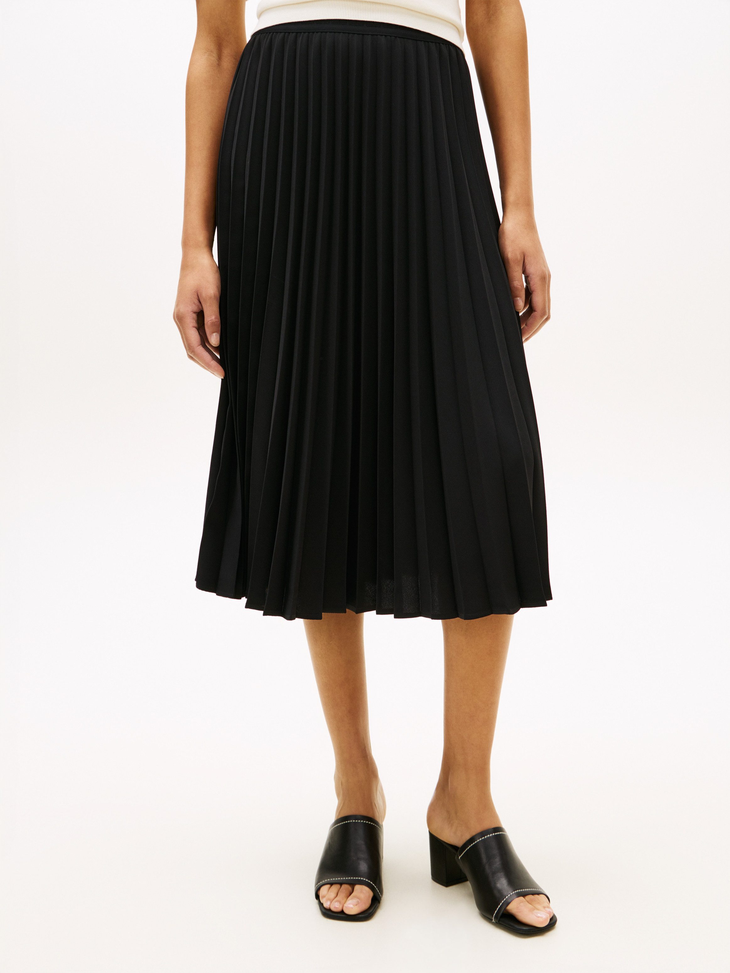 Tommy Hilfiger Plisseerock FLUID PLEATED PULL ON MIDI SKIRT