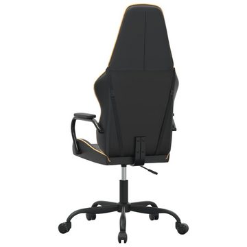 vidaXL Bürostuhl Gaming-Stuhl mit Massagefunktion Gold und Schwarz Kunstleder