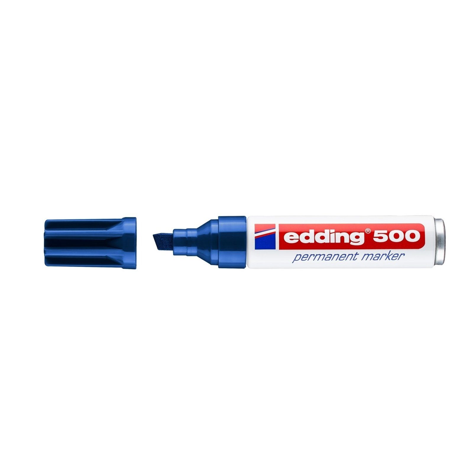 edding Permanentmarker Permanent-Marker 2-7 mm edding 500, (Stück, 1-tlg), Filzstift wasserfest Blau