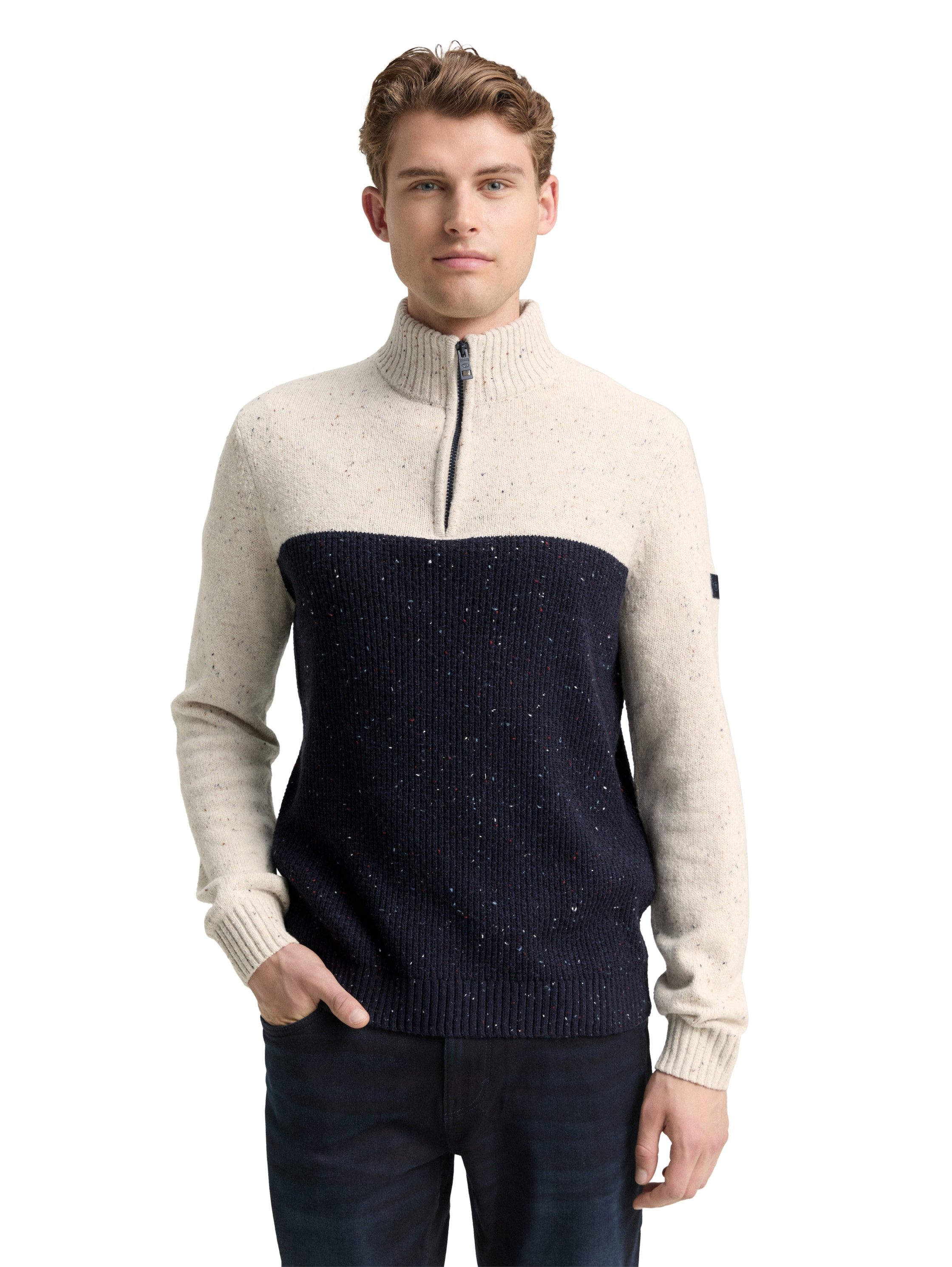 TOM TAILOR Troyer mit Logo Stickerei günstig online kaufen