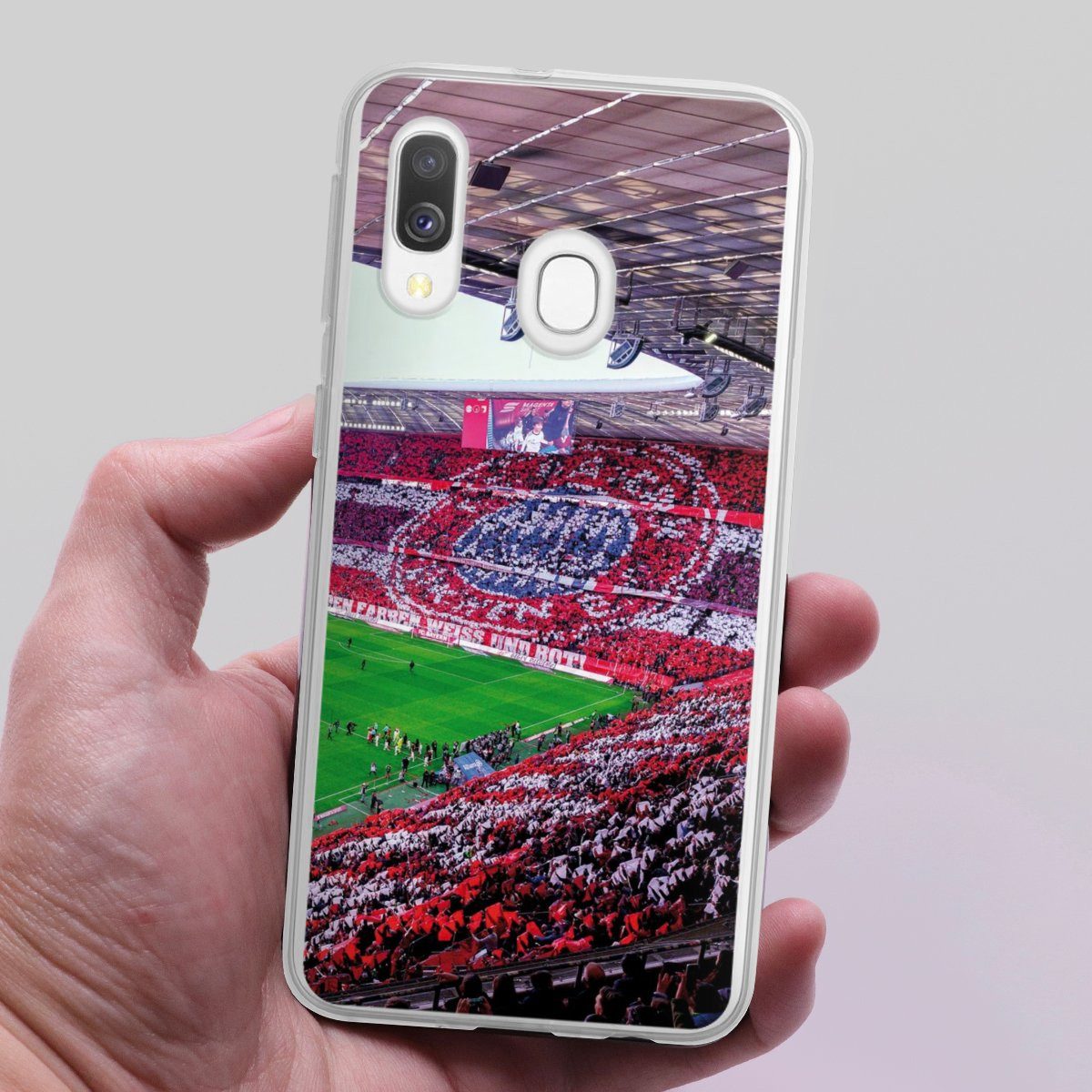 DeinDesign Handyhülle FCB Stadion FC Bayern München FCB Stadion Tribüne, Samsung Galaxy A40 Silikon Hülle Bumper Case Handy Schutzhülle