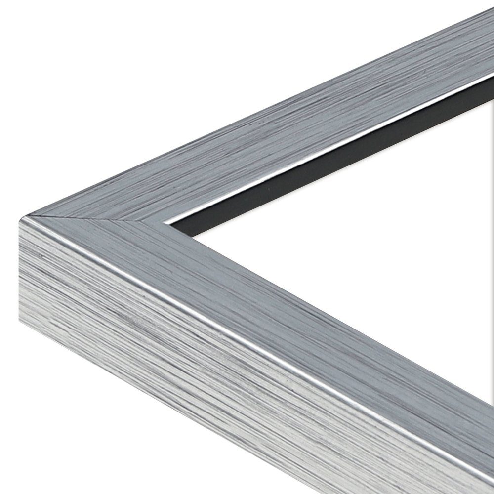 WANDStyle Bilderrahmen H950, Silber Bilderrahmen 50x70 Holz, Bilderrahmen Silber 50x70 cm Modern