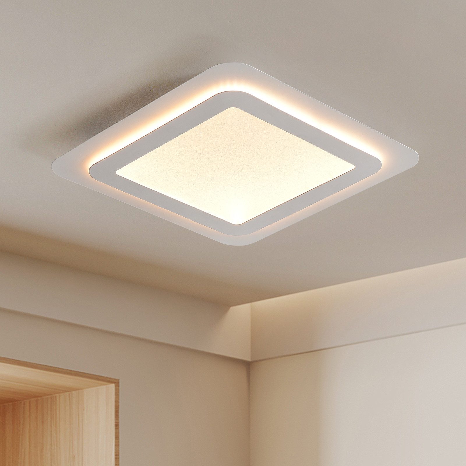 RRBEST LED Deckenleuchte LED Deckenlampe, 72CM Dimmbar Wohnzimmer Deckenleuchte, mit Fernbedienung und Memory Funktion