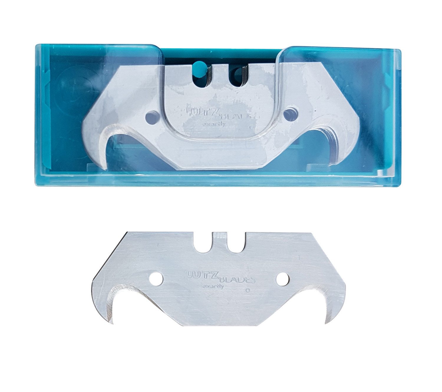 Lutz Messerklinge Profi Haken-Ersatzklingen (10-St), Hakenklinge Ersatzklinge Cuttermesser Klinge Teppichmesser Klinge Sich