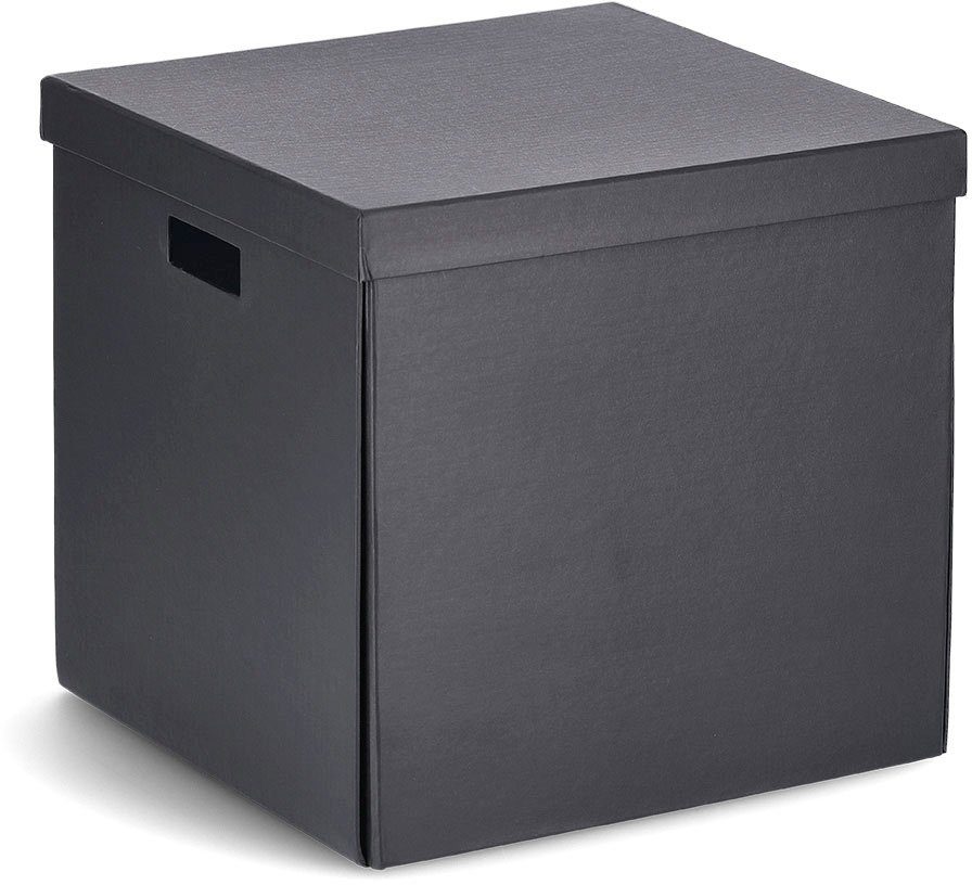 Zeller Present Aufbewahrungsbox (1 St), beschriftbar, recycelter Karton,  Praktische Organizer - Kiste in stylischer Farbe