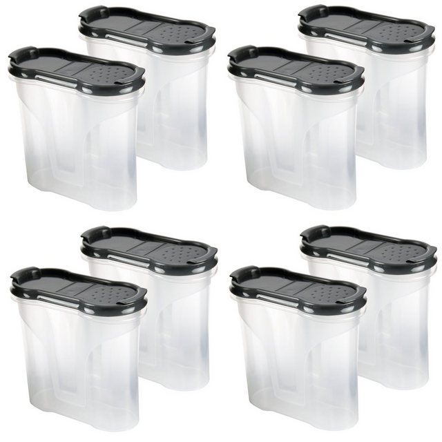 Bestlivings Gewürzbehälter Vorratsdose 300ml, Kunststoff, (8-tlg., 300 ml), Schüttdose für Gewürze, Vorratsbehälter Set – Frischhaltedosen