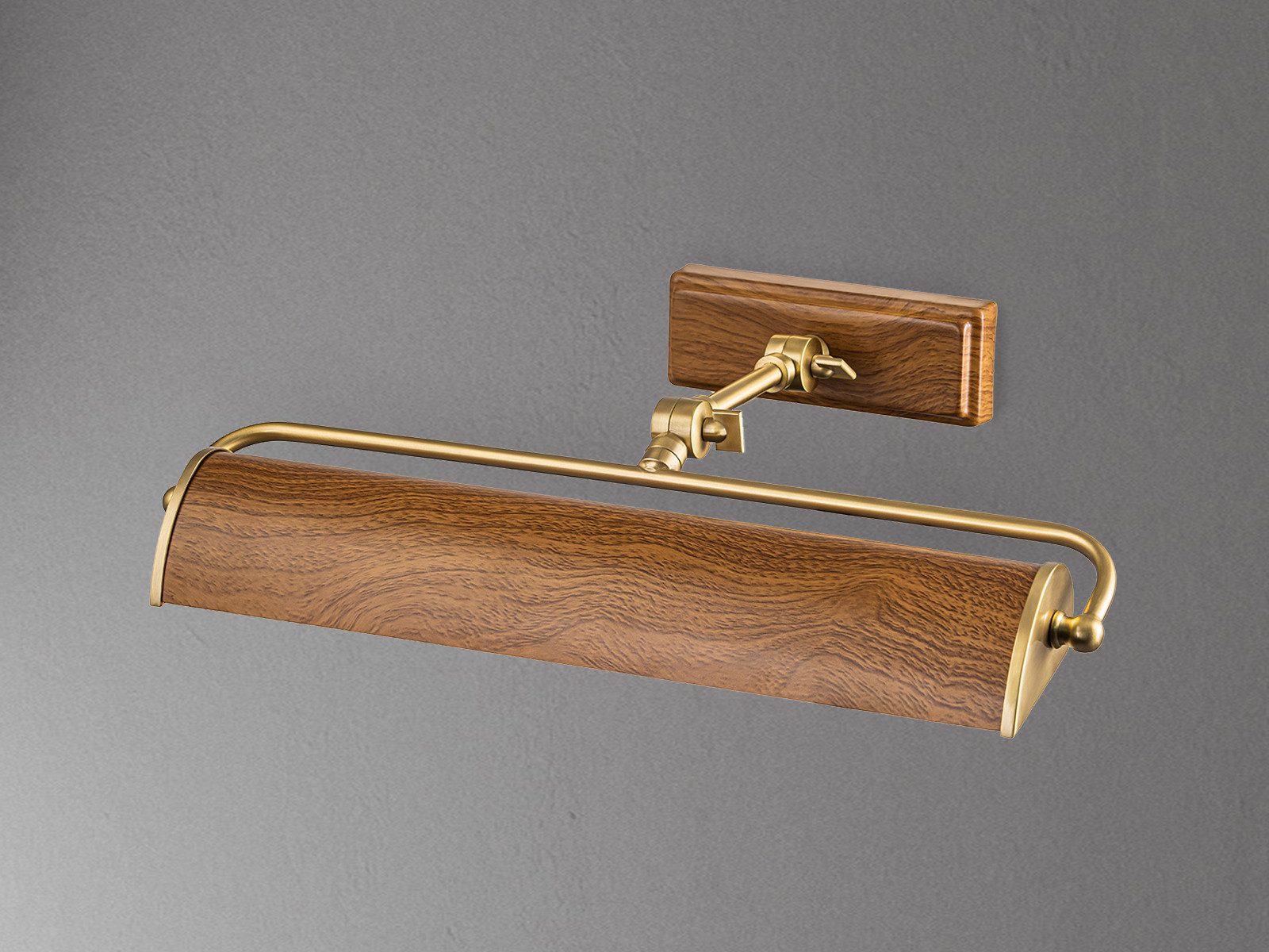 Elstead LIGHTING LED Bilderleuchte, Dimmfunktion, LED wechselbar, Warmweiß, Bilderlampe in Holzoptik, Bildbeleuchtung verstellbar Breite 44,5cm