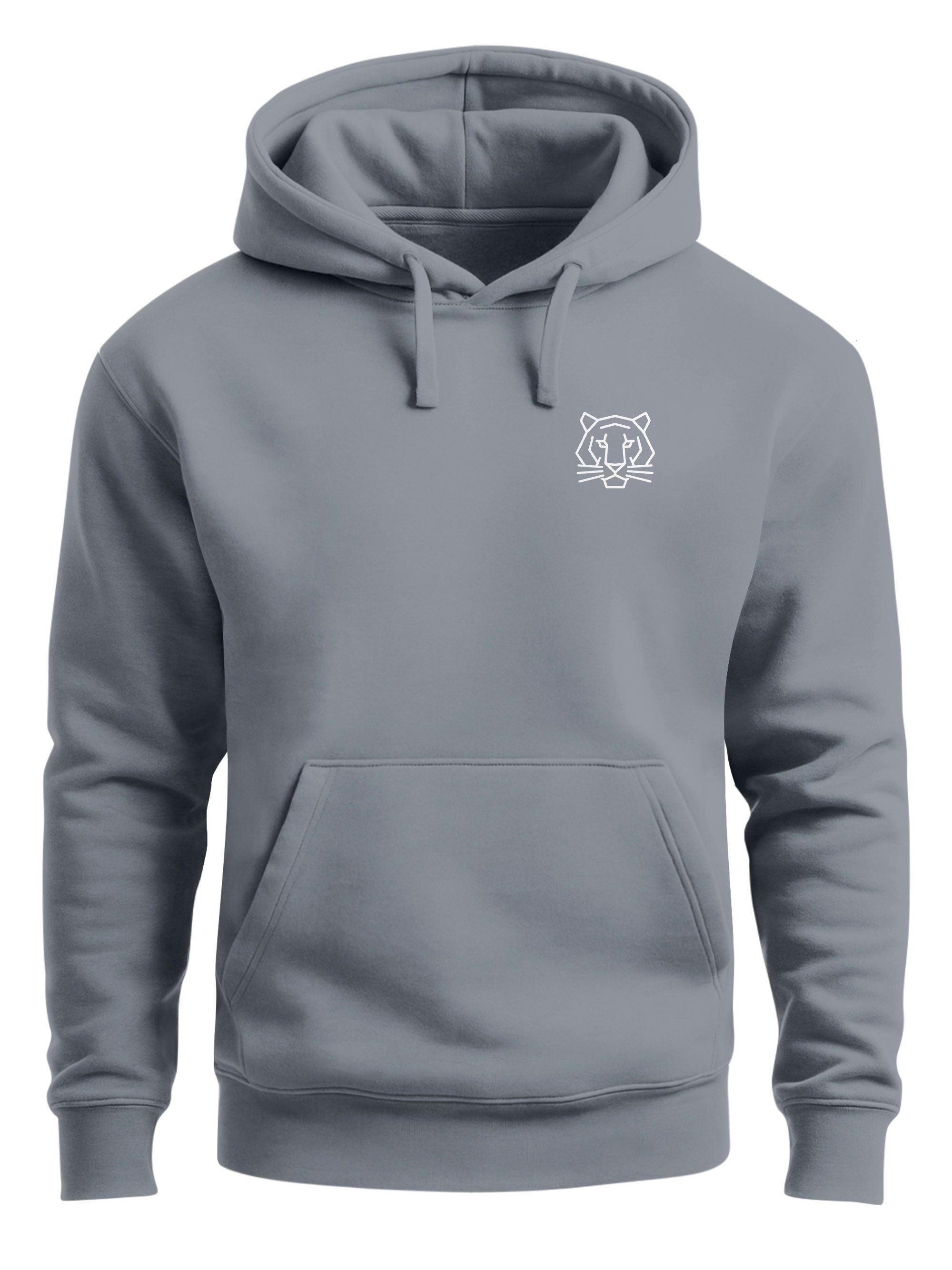 Hoodie Hoodie Herren Print Aufdruck Minimal Tiger Kapuzenpullover mit