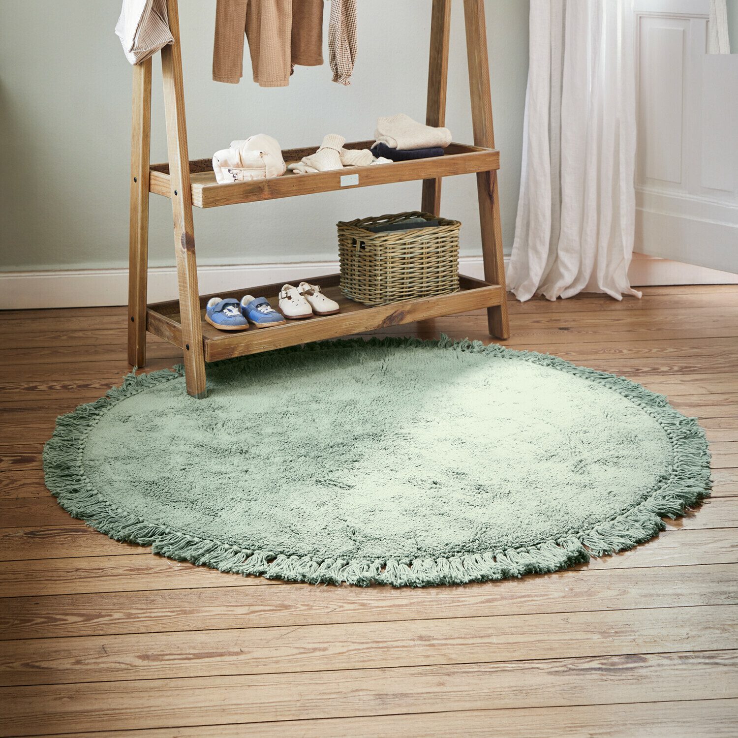 Mirabeau Teppich Teppich Ivalex grün, rund, Höhe: 0 mm