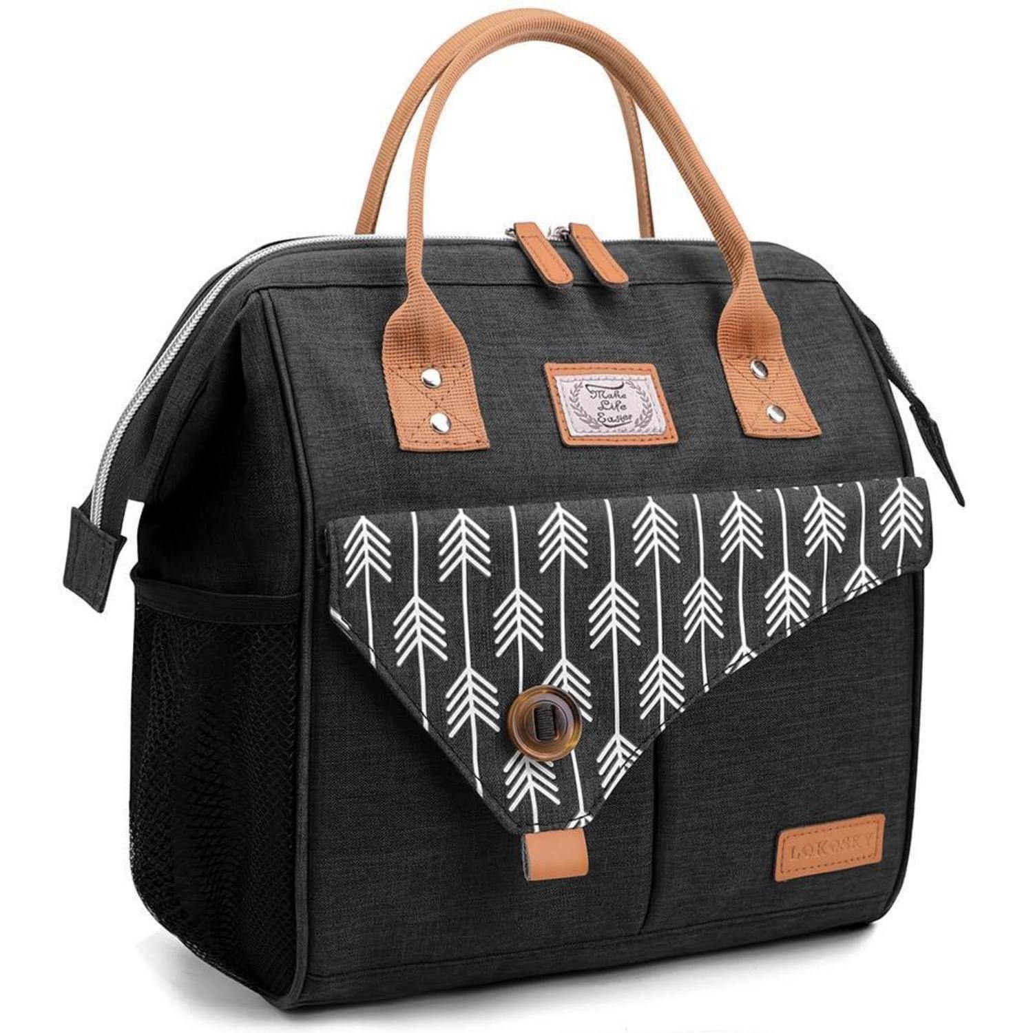 Kühltasche Kühltasche Lunchtasche Lunchbox Damen 11L Schwarz