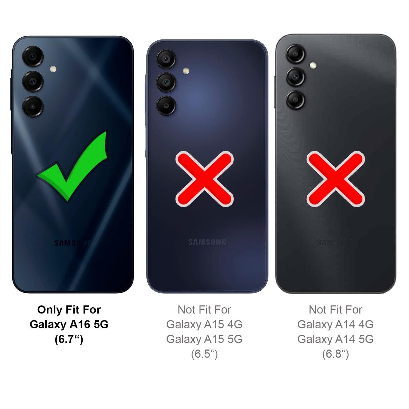 CoolGadget Handyhülle Black Series Handy Hülle für Samsung Galaxy A16 5G 6,7 Zoll, Edle Silikon Schlicht Robust Schutzhülle für Samsung A16 5G 5G Hülle