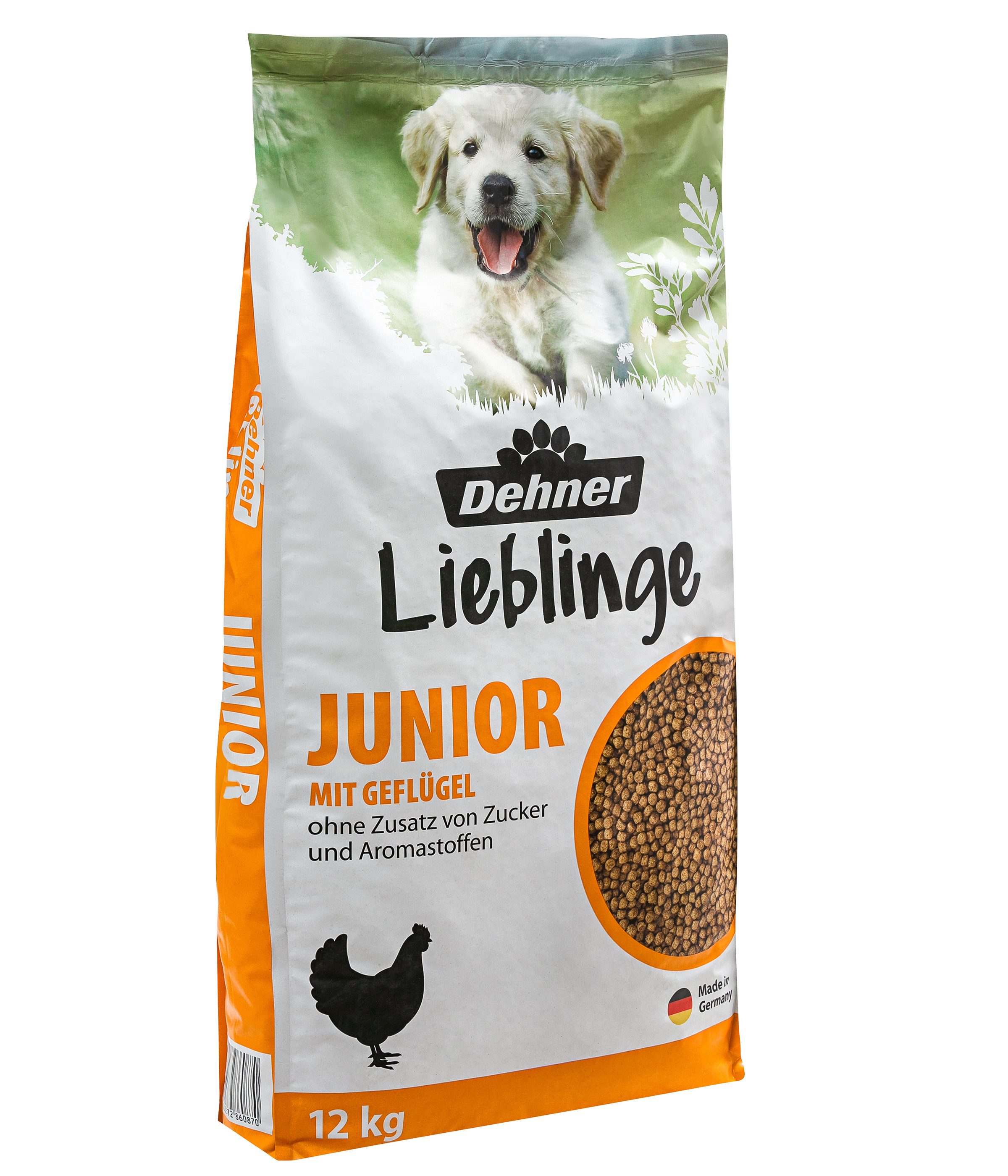 Dehner Lieblinge Trockenfutter Junior Geflügel, 12 kg Geflügel, Trockenfutter für: Hunde, Knusper-Mix für junge Hunde