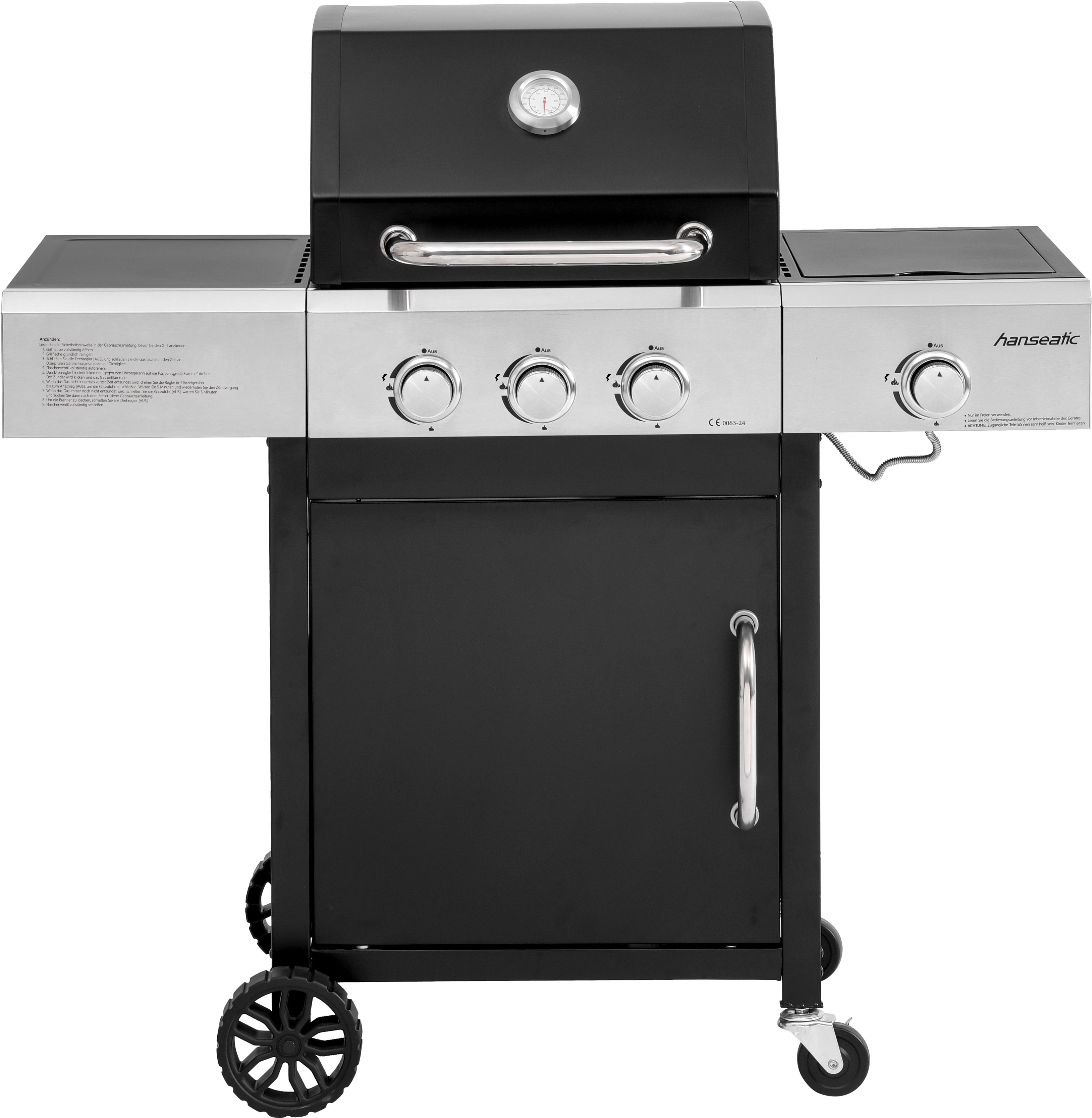 Hanseatic Gasgrill Cleveland, BxTxH: 110x59x112 cm, 11,5 kW Gesamtleistung
