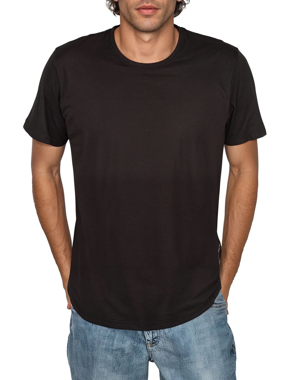 DENIMFY T-Shirt Herren Basicshirt DFPaco 4er Pack Regular Fit (Vorteilspack, 4-tlg) Kurzarm Tee Shirt mit Rundhalsausschnitt aus 100% Baumwolle