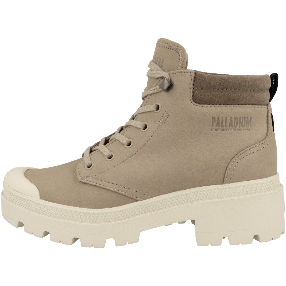 Pallabase Cuff Palladium Lo Damen Schnürboots hellgrau