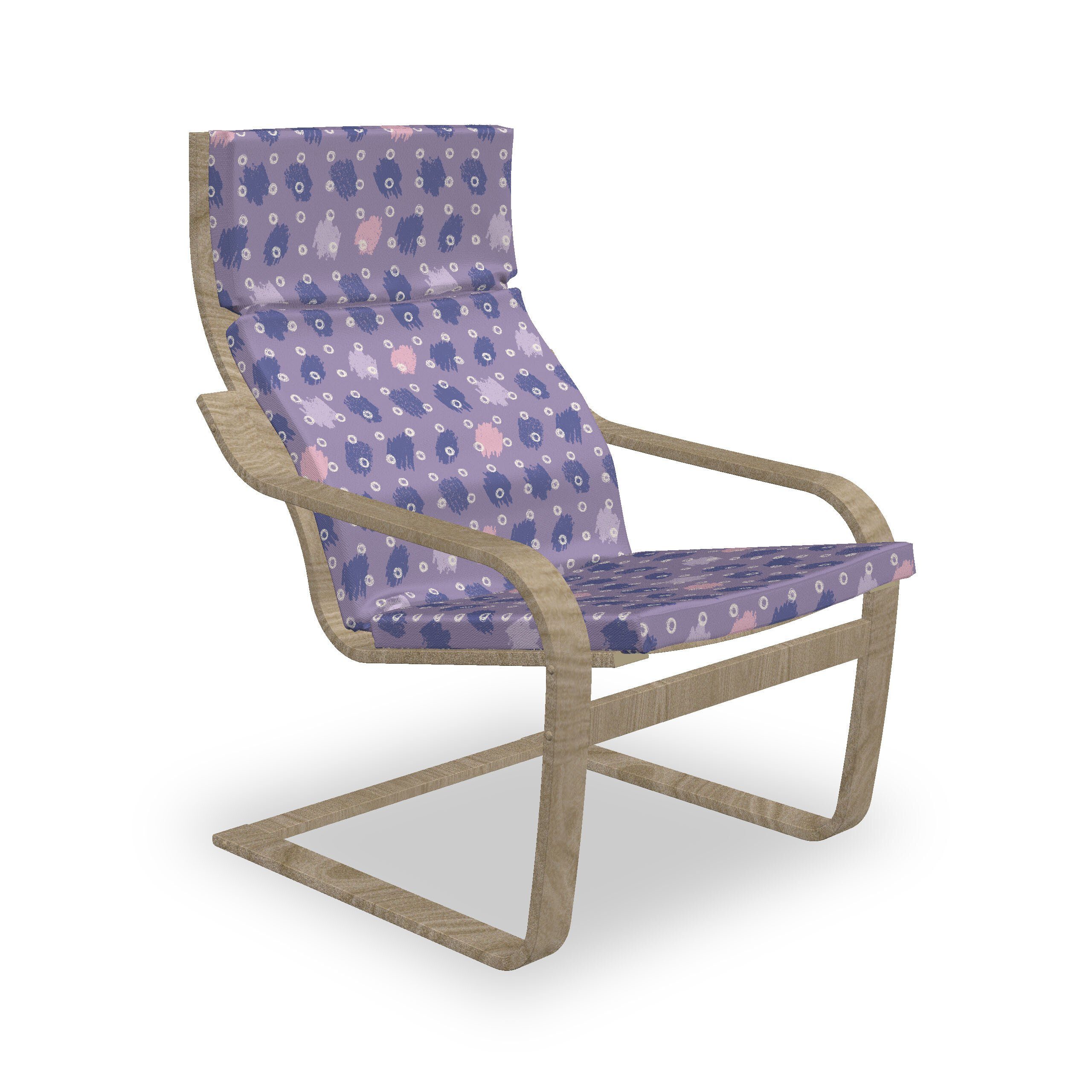 Abakuhaus Stuhlkissen Sitzkissen mit Stuhlkissen mit Hakenschlaufe und Reißverschluss, Farbe Pinsel Schlag Violet Hues