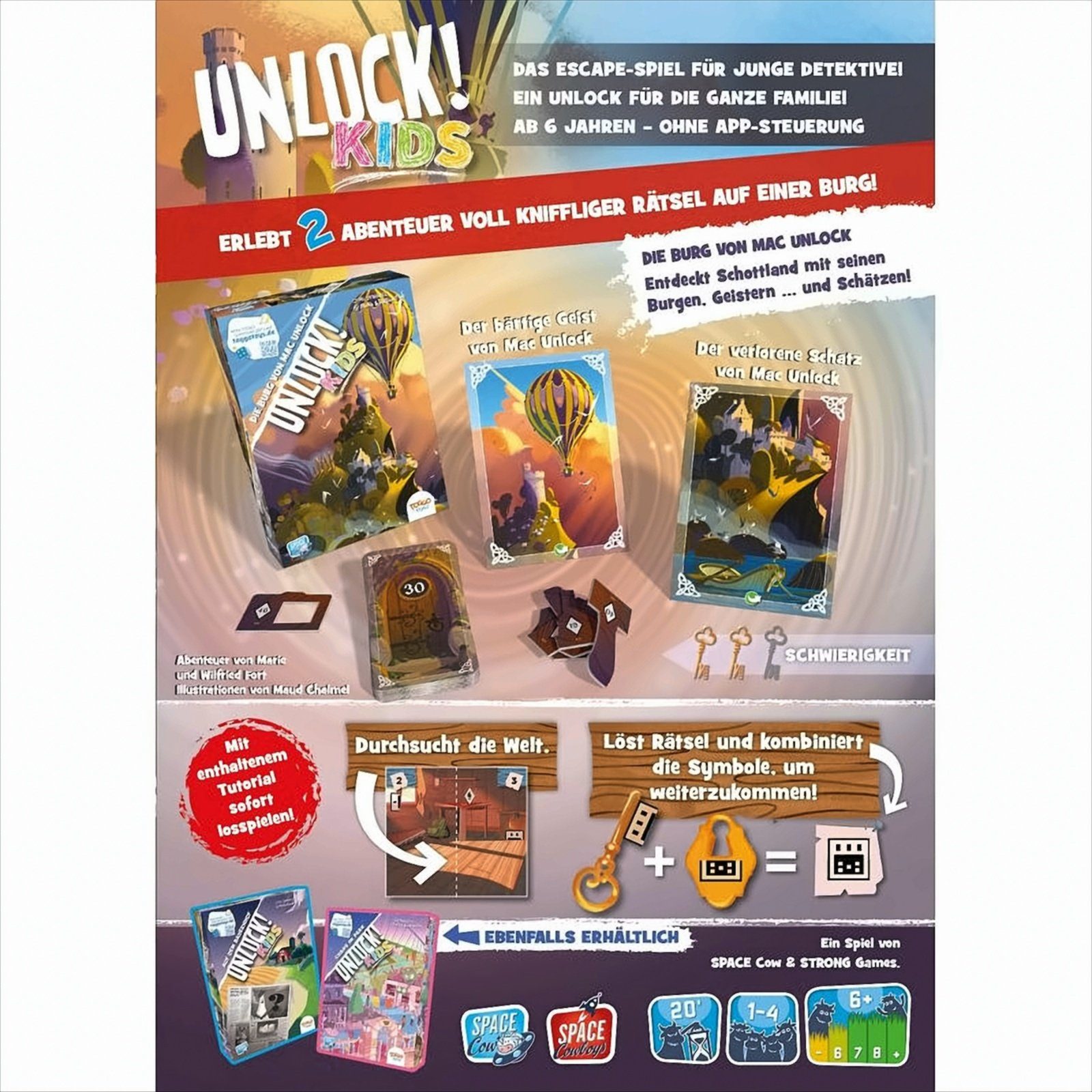 Asmodee Spiel Unlock Kids - Die Burgen von Mac Unlock DE