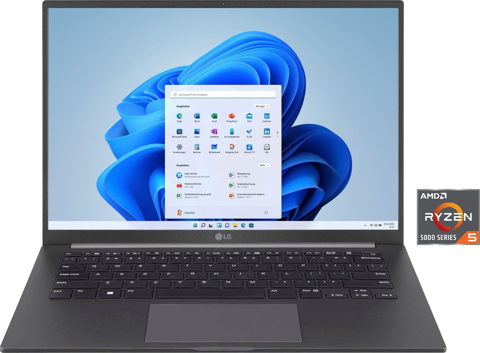 LG UltraPC Notebook (35,5 cm/14 Zoll, AMD Ryzen 5 5625U, Radeon Vega Graphics, 512 GB SSD)