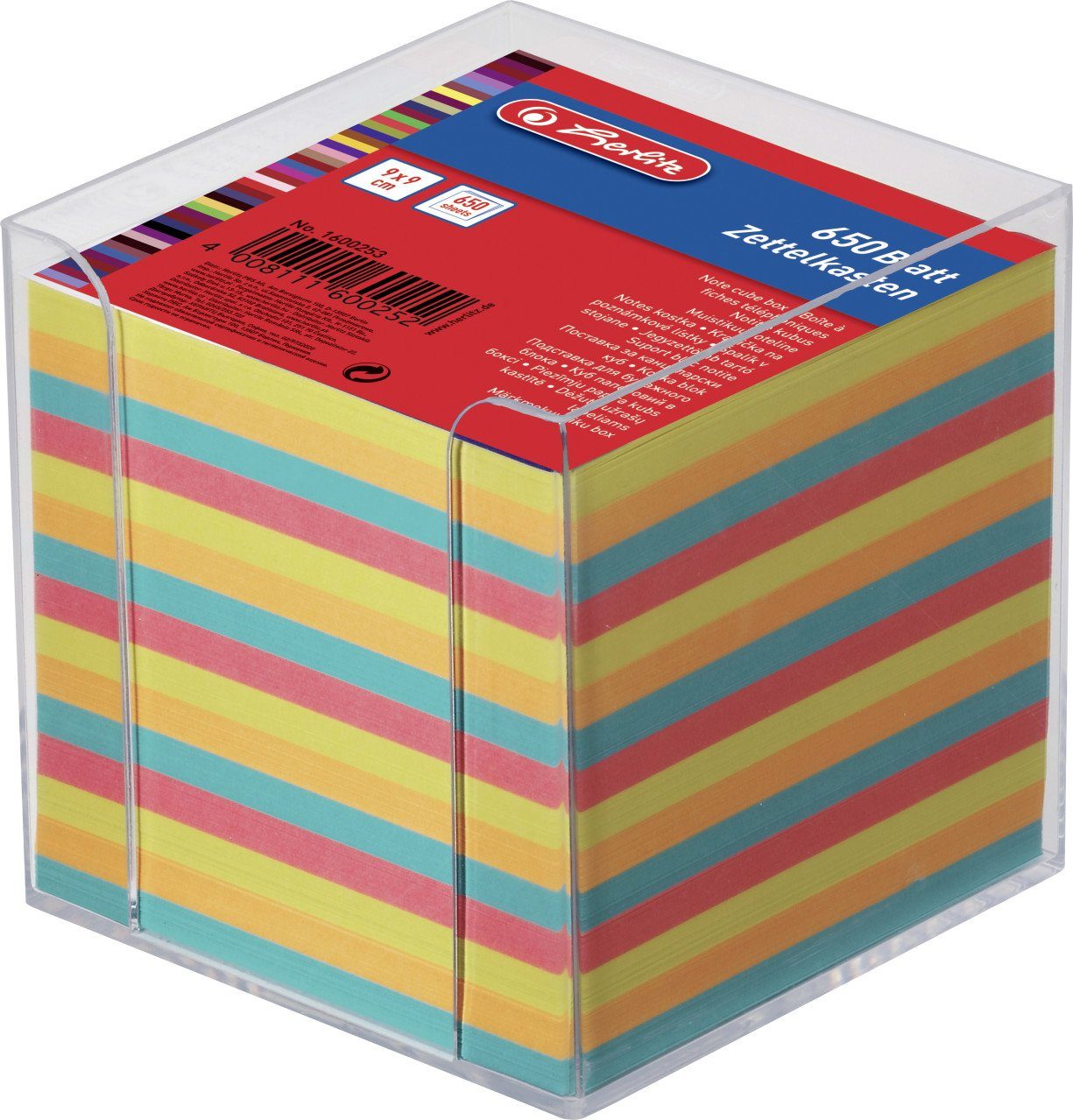 Notizzettel herlitz Zettelkasten 9 x 9 cm 650 Blatt