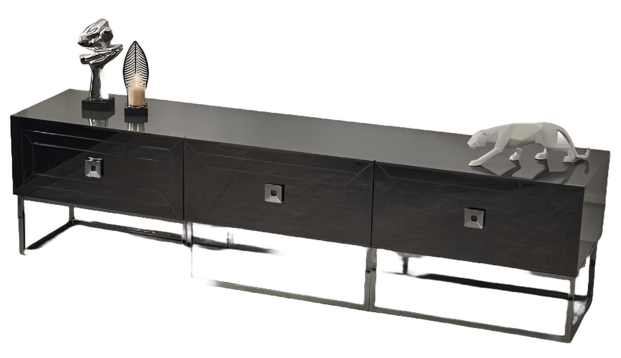 Xlmoebel TV-Board Graues Lowboard aus Holz mit elegantem Design und Stauraum (RTV, RTV Lowboard), Hergestellt in Europa