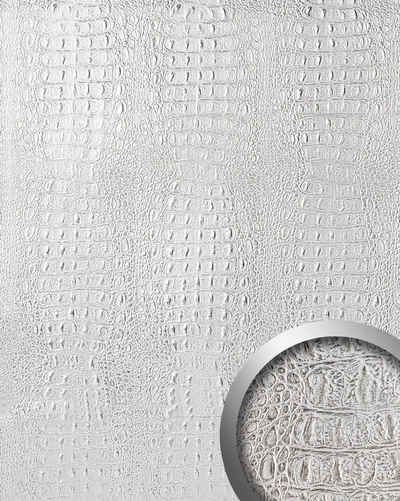 Wallface Wandpaneel 13520-SA, BxL: 100x260 cm, 2.6 qm, (Dekorpaneel, 1-tlg., Wandverkleidung in Metall-Optik) selbstklebend, graphite-grau, silber-metallic