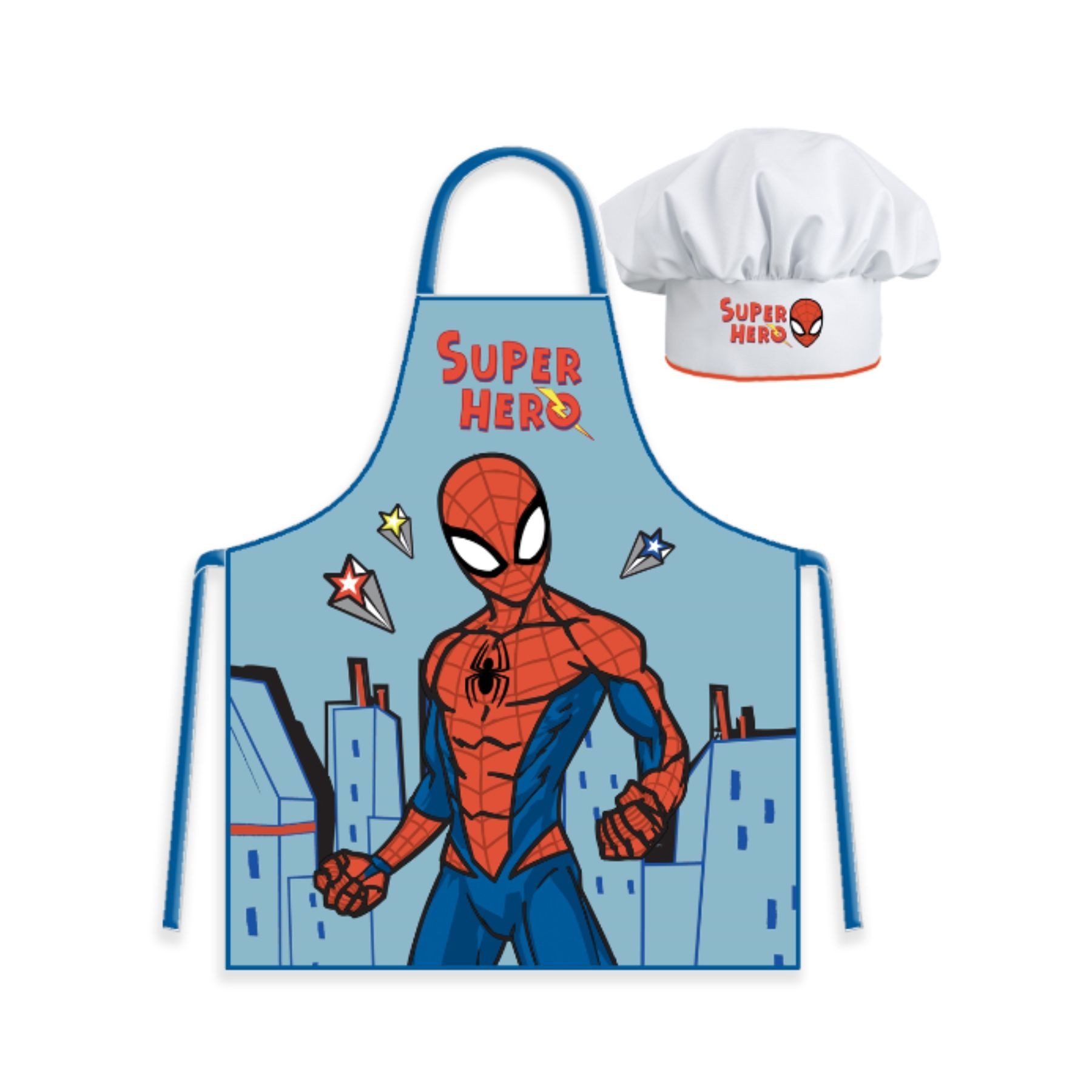 Spiderman Kochschürze Kinder Küchenset – Schürze und Mütze für kreativen Spaß in der Küche